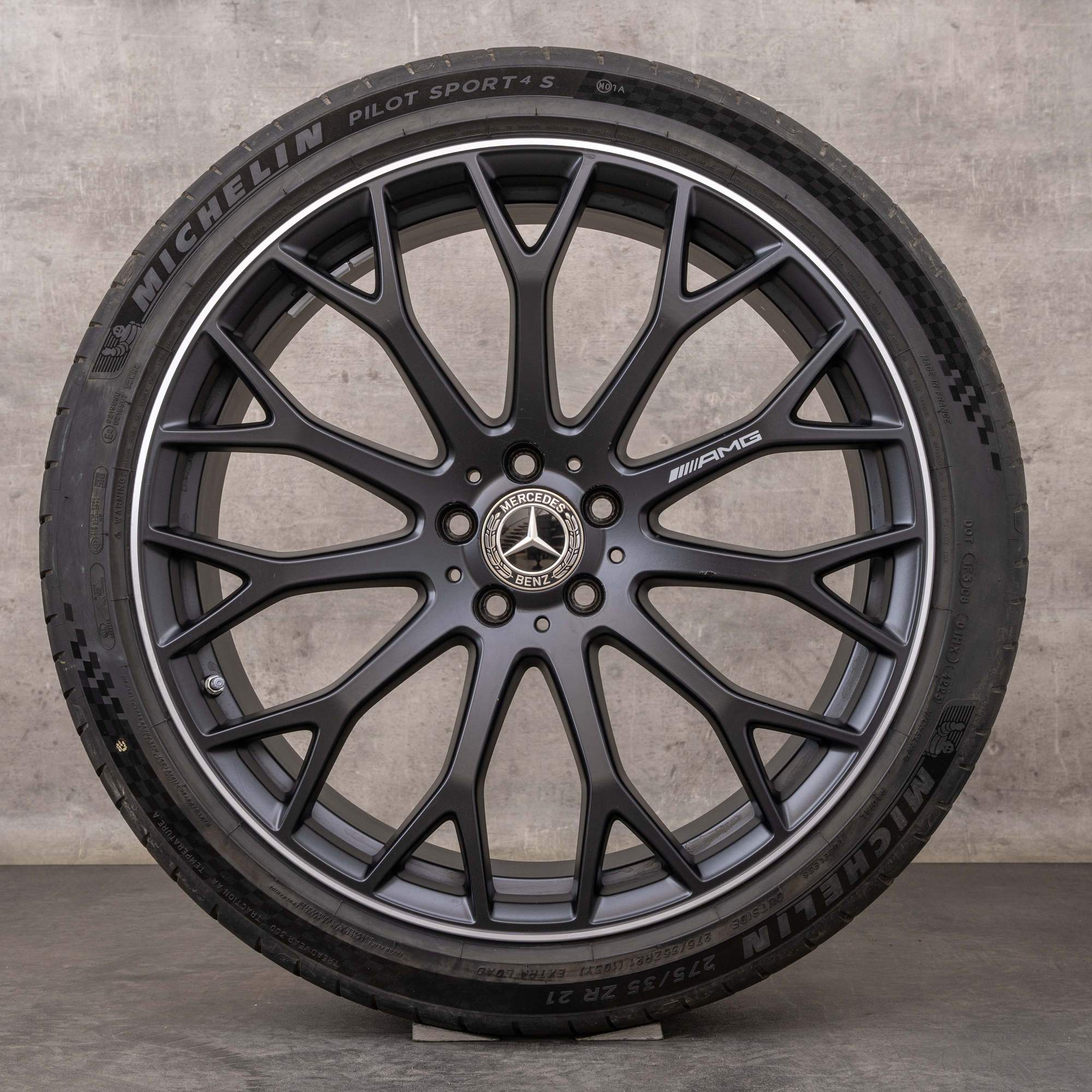 Alkuperäiset Mercedes Benz SL 43 55 63 AMG vanteet 21 tuuman R232 4 Matic S E Performance kesäpyörät A2324012700 A2324012800 musta matta
