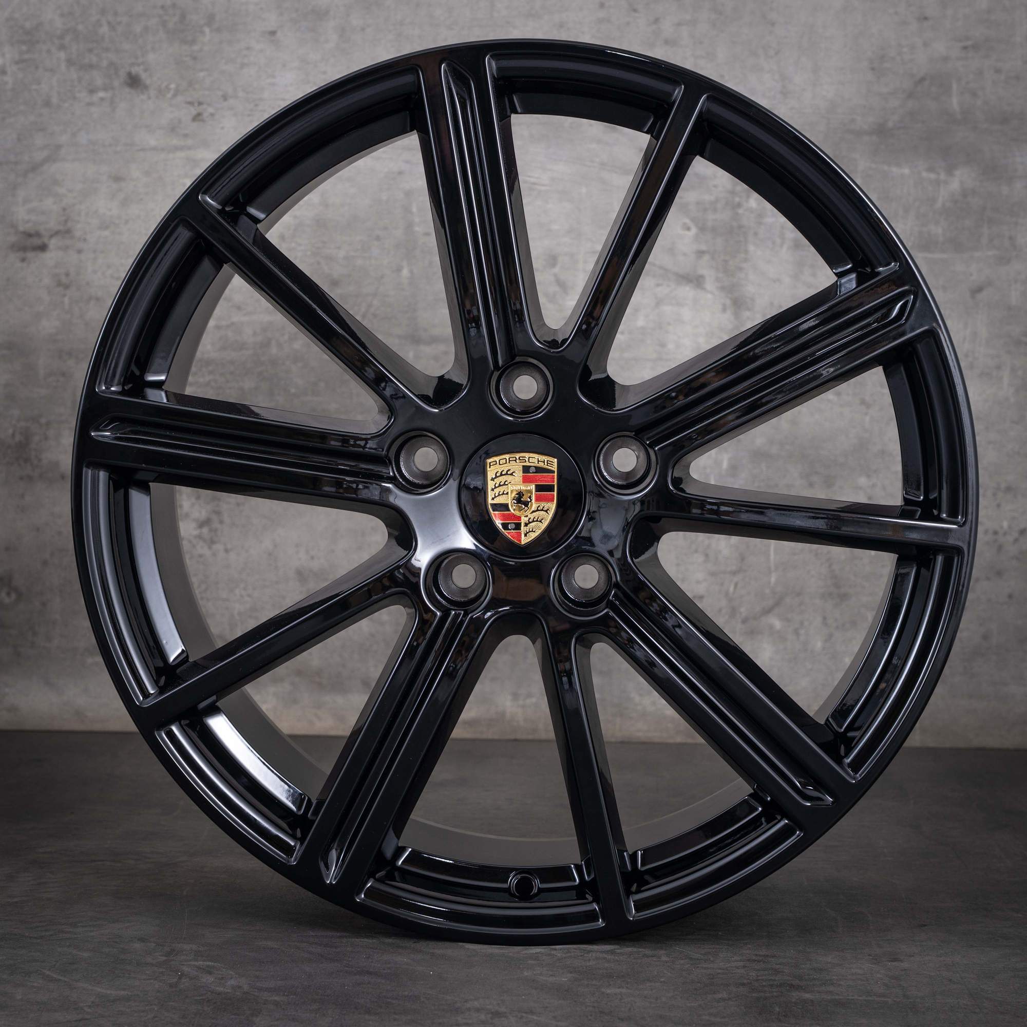 Oryginalne felgi Porsche Panamera 976 20 cali G3 976601025F 976601025G czarny błyszczący