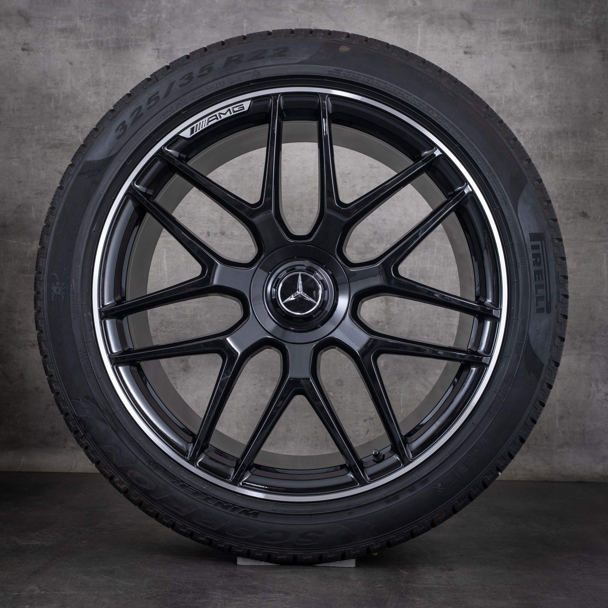 Oryginalne felgi Mercedes Benz GLE 53 63 AMG 22 cale X167 C167 koła letnie A1674014400 A1674014500 czarne Polerowane NOWE