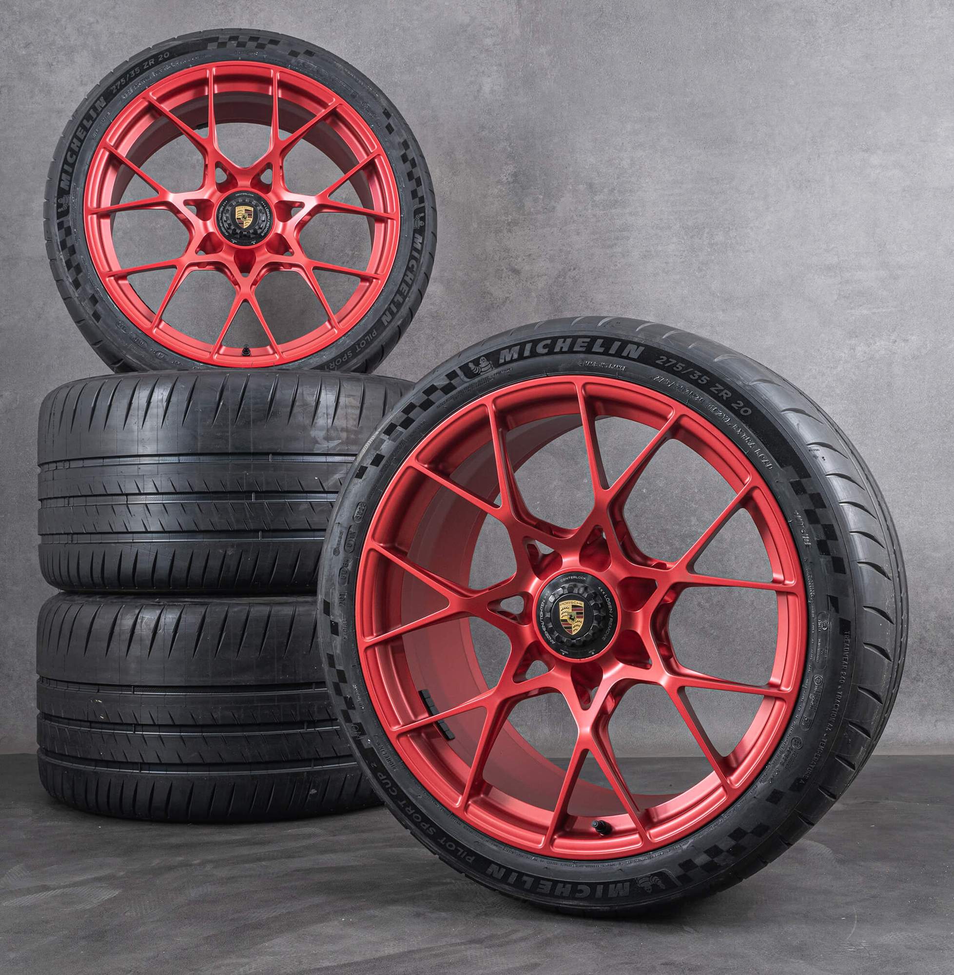 Original letní kola Porsche 911 992 GT3 RS 20 21" ráfky na auto 9GT601025AF 9GT601025AH Pyrored NEW