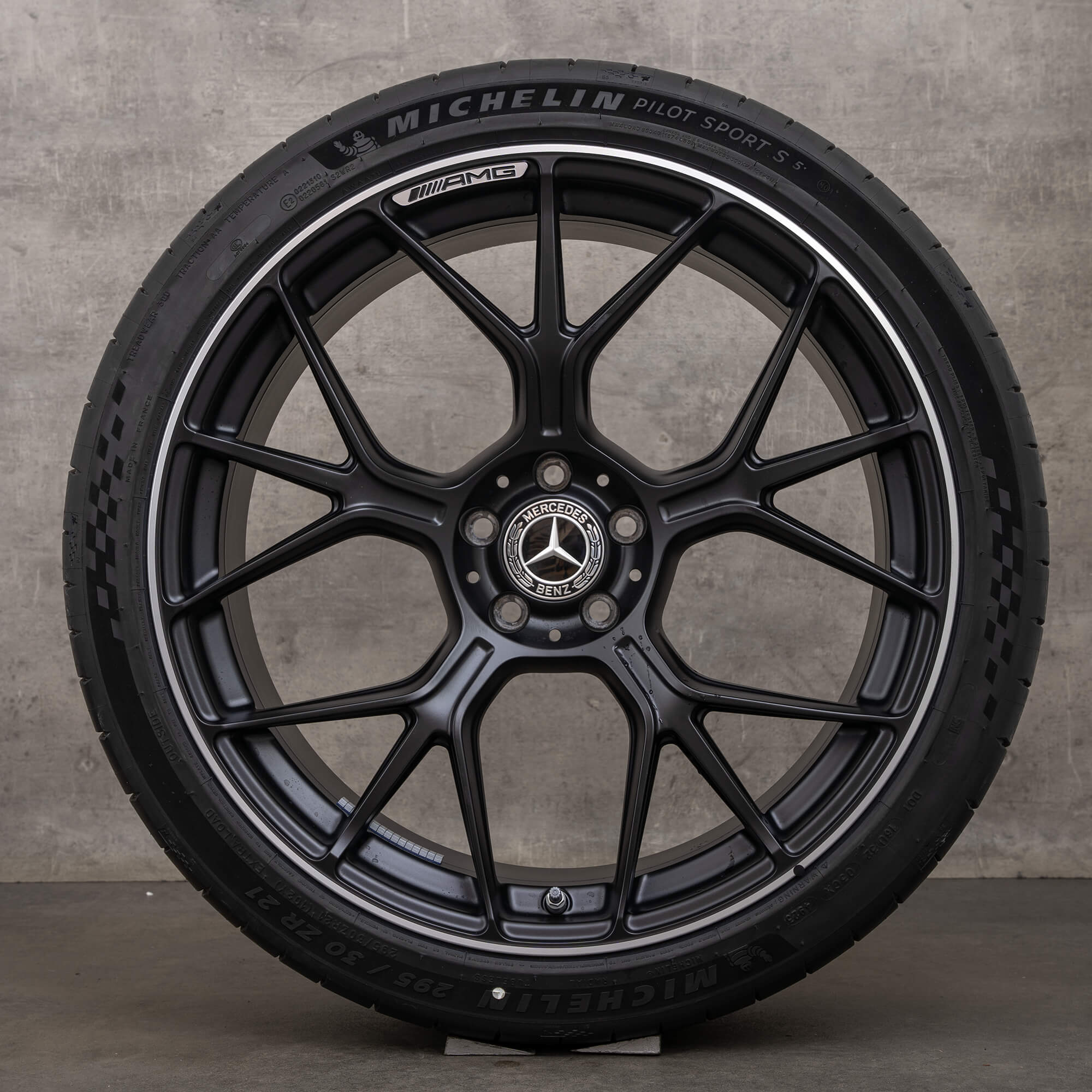 Original Mercedes Benz CLE 53 AMG 4Matic Felgen 20 Zoll C236 A236 Sommerräder A2364013100 A2364013200 schwarz matt glanzgedreht NEU
