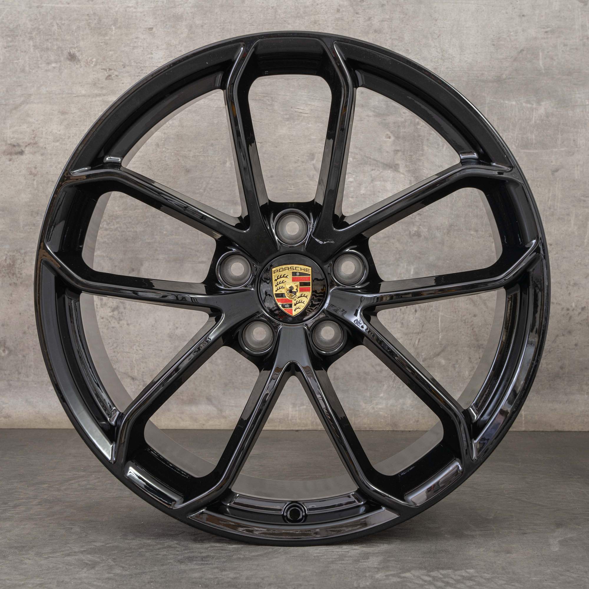 Alkuperäiset Porsche Spyder Cayman 718 vanteet 20 tuuman 982 GT4 kesäpyörät 982601025AB 982601025AC musta kiiltävä UUSI