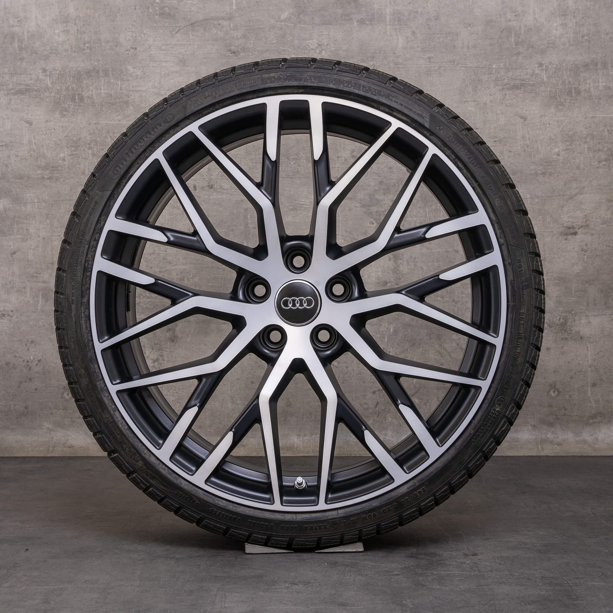 Alkuperäiset Audi R8 vanteet 20 tuuman 4S kesäpyörät 4S0601025G 4S0601025H musta matta kiillotettu