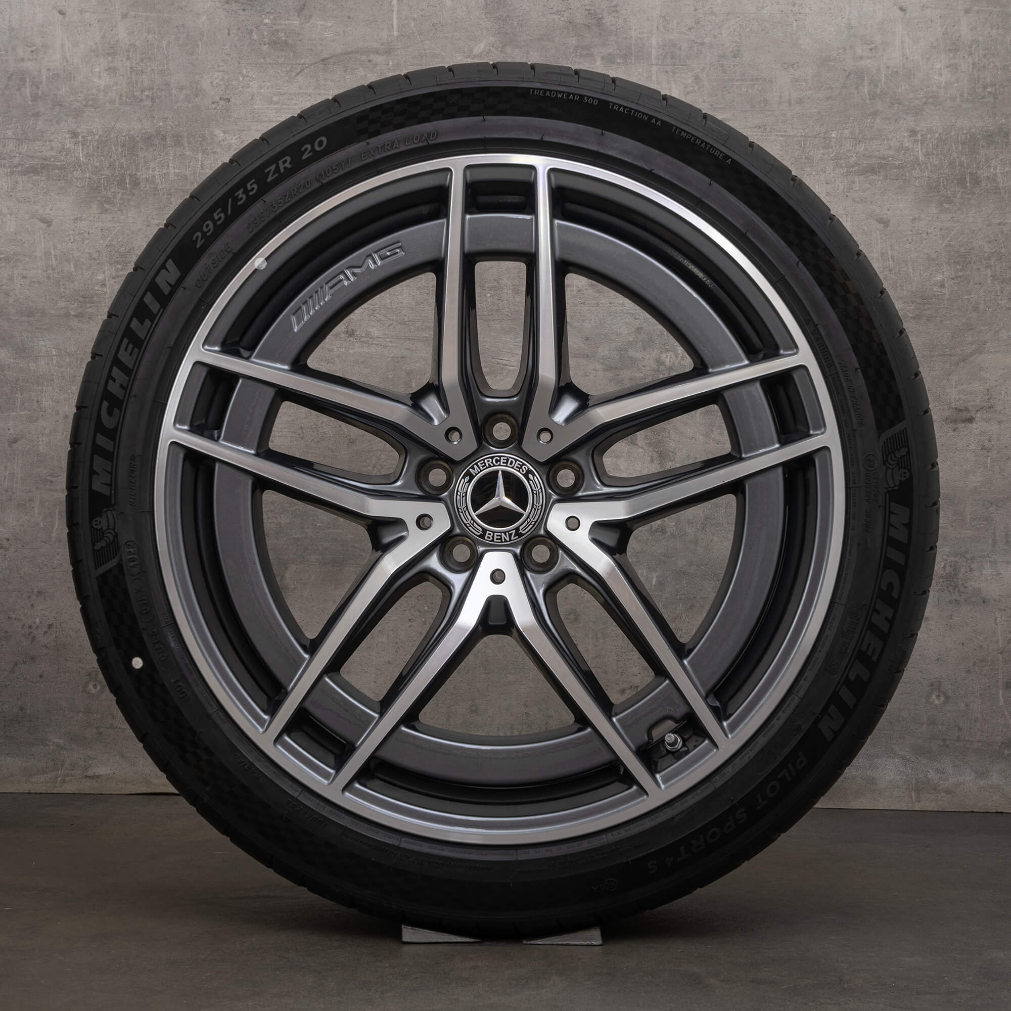 Alkuperäiset AMG Mercedes Benz SL vanteet 20 tuuman 43 55 63 R232 kesäpyörät A2324012100 A2324012200 himalaya harmaa