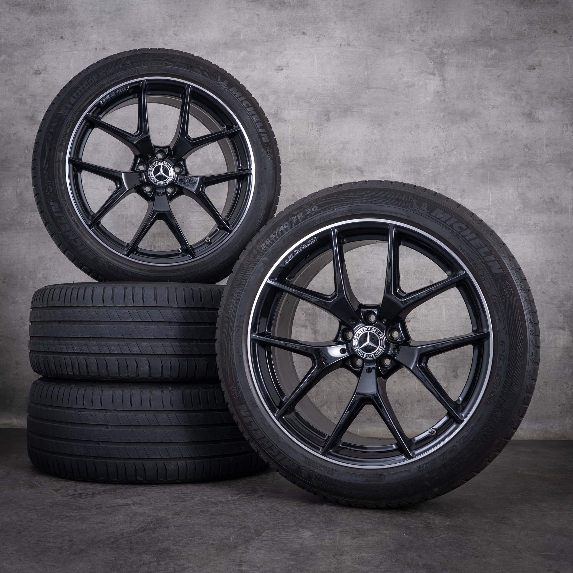 Roues hiver d'origine Mercedes-Benz GLC & 43 AMG 20 pouces X253 C253 jantes A2534015500 A2534015600 finition noire diamantée