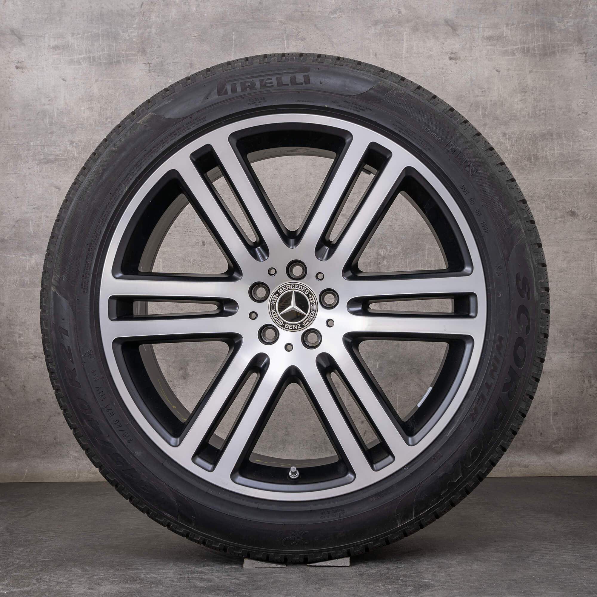Oryginalne koła zimowe Mercedes Benz GLE 21 cali SUV V167 W167 Felgi A1674012600 A1674012800 czarny mat Polerowane