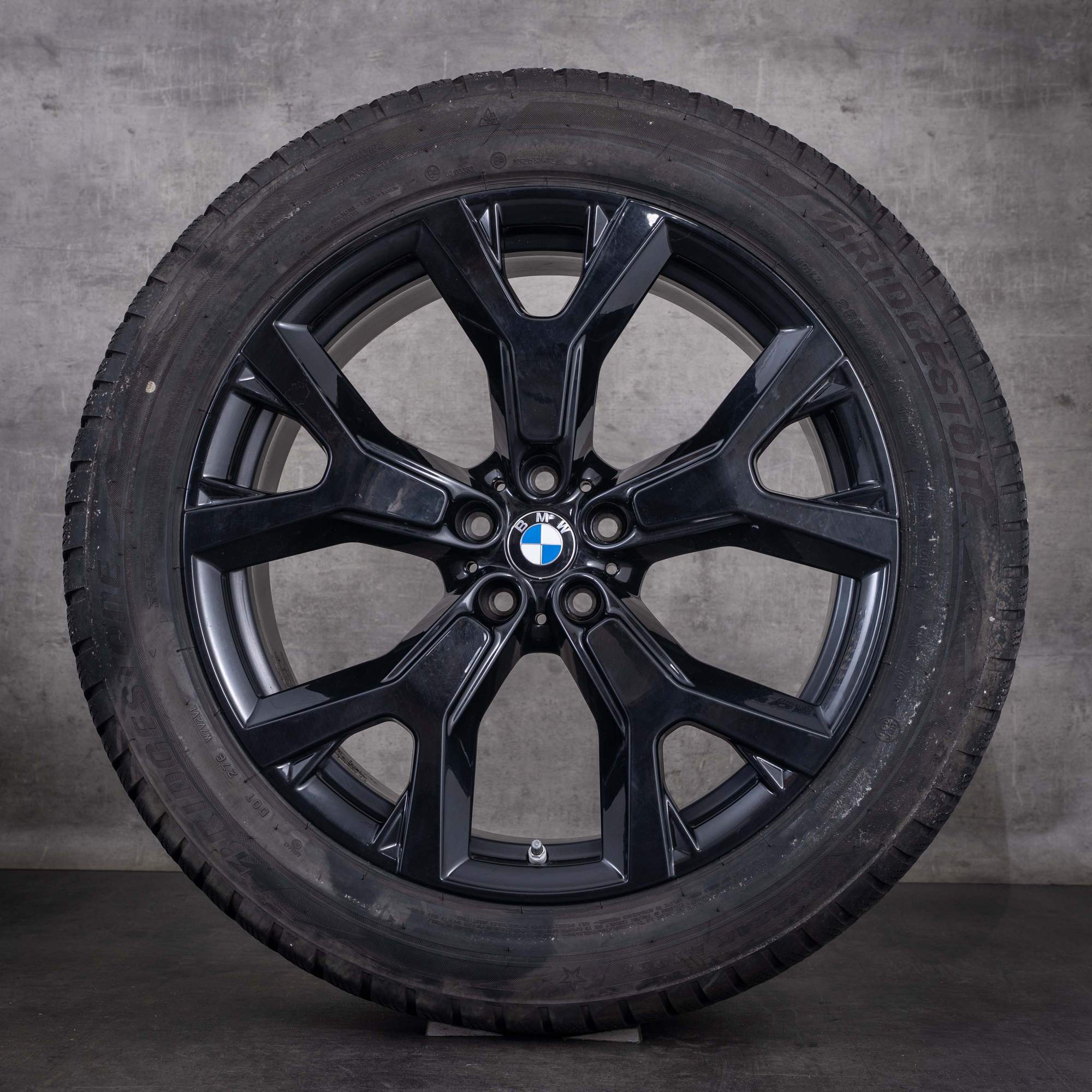 Roues hiver d'origine BMW X7 21 pouces G07 Felgen Styling 752 6885461 noir jais uni - roue 1 sur 4