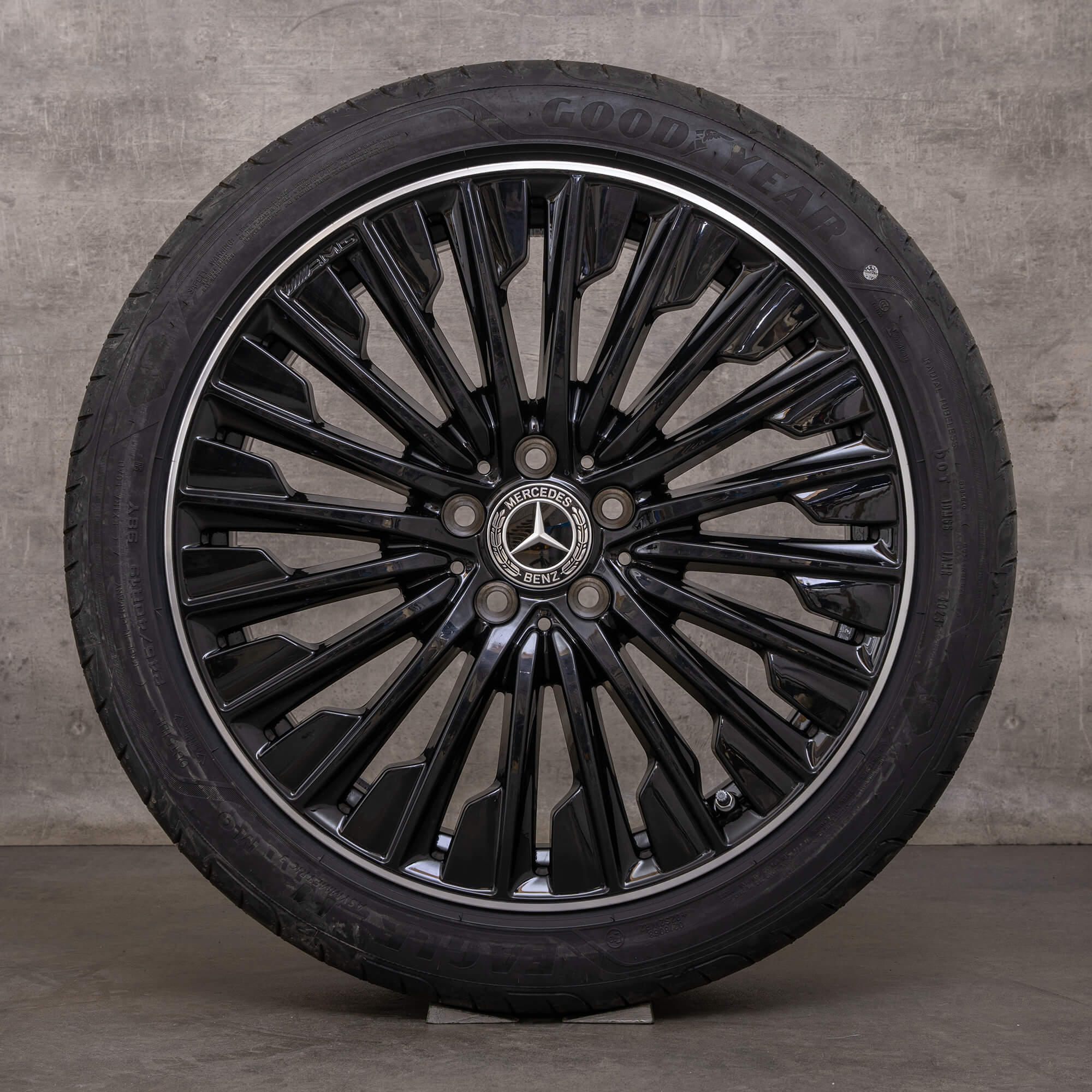 Llantas originales Mercedes Benz CLE AMG de 19 pulgadas C236 A236 neumáticos verano A2364011900 A2364012000 negro brillante torneado