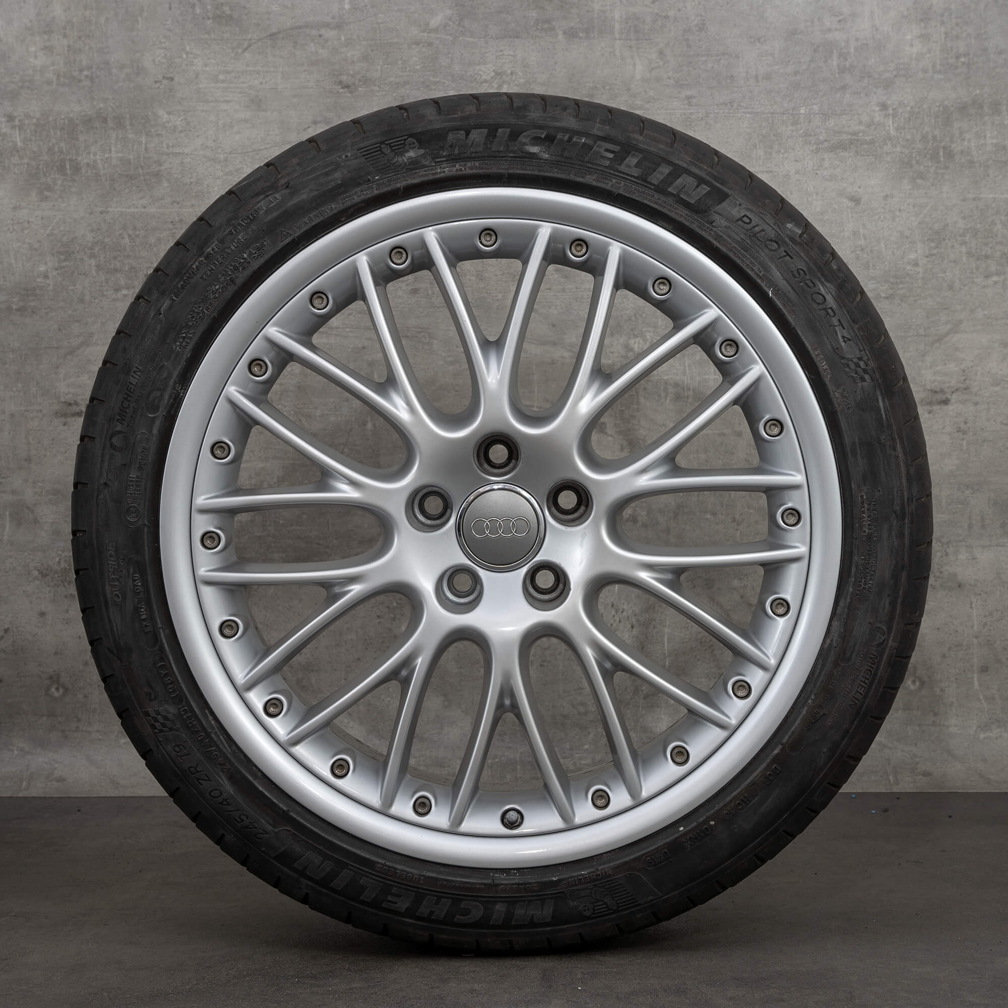Audi 19 inç jantlar A6 C6 4F Allroad yaz tekerlekleri 4F0601025BL lastikleri - tekerlek 1/4