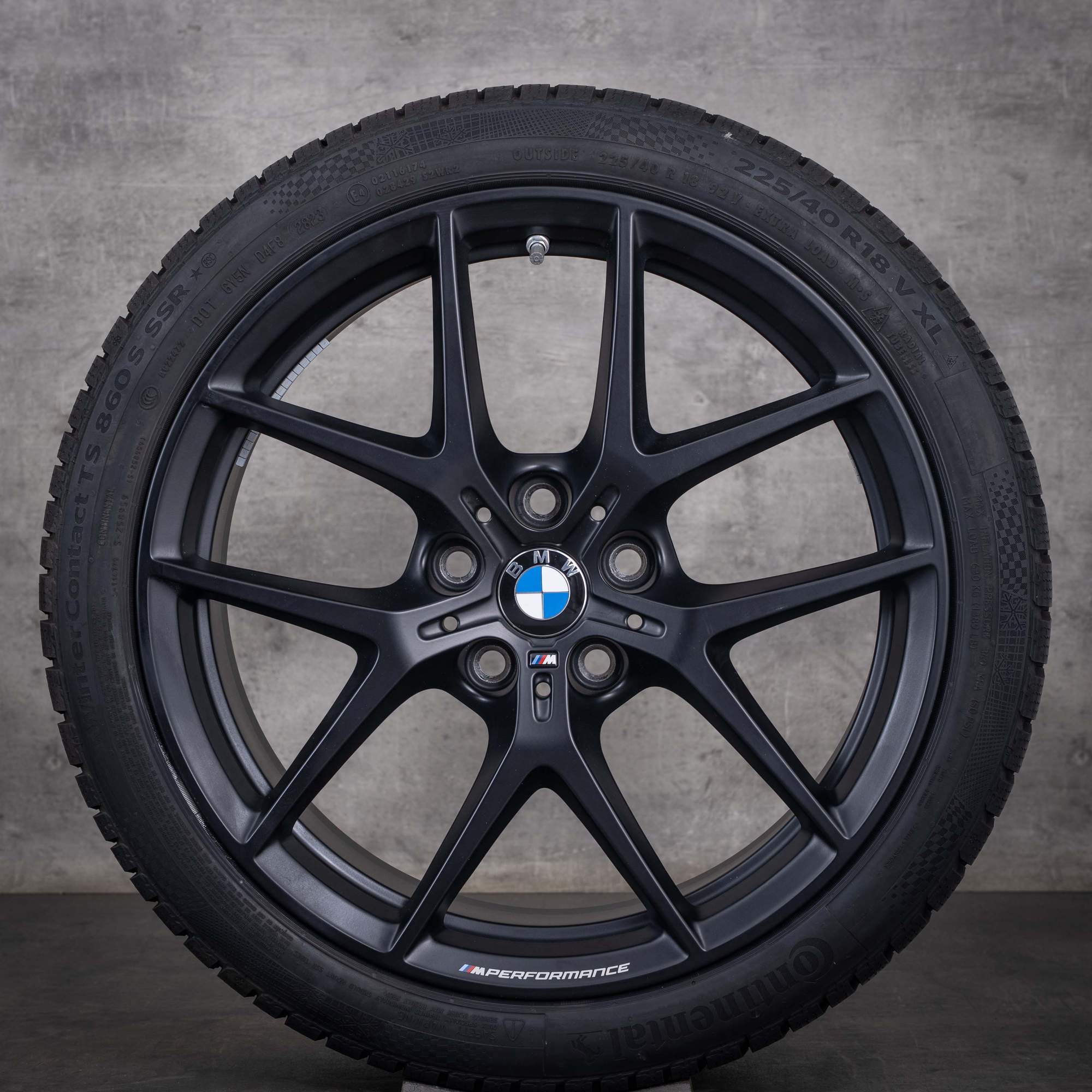 OEM BMW 1 Series 2 Series Winter Wheels 18inch F40 F44 Gran Coupe Rims Styling 554 M 8092354 Matte Black