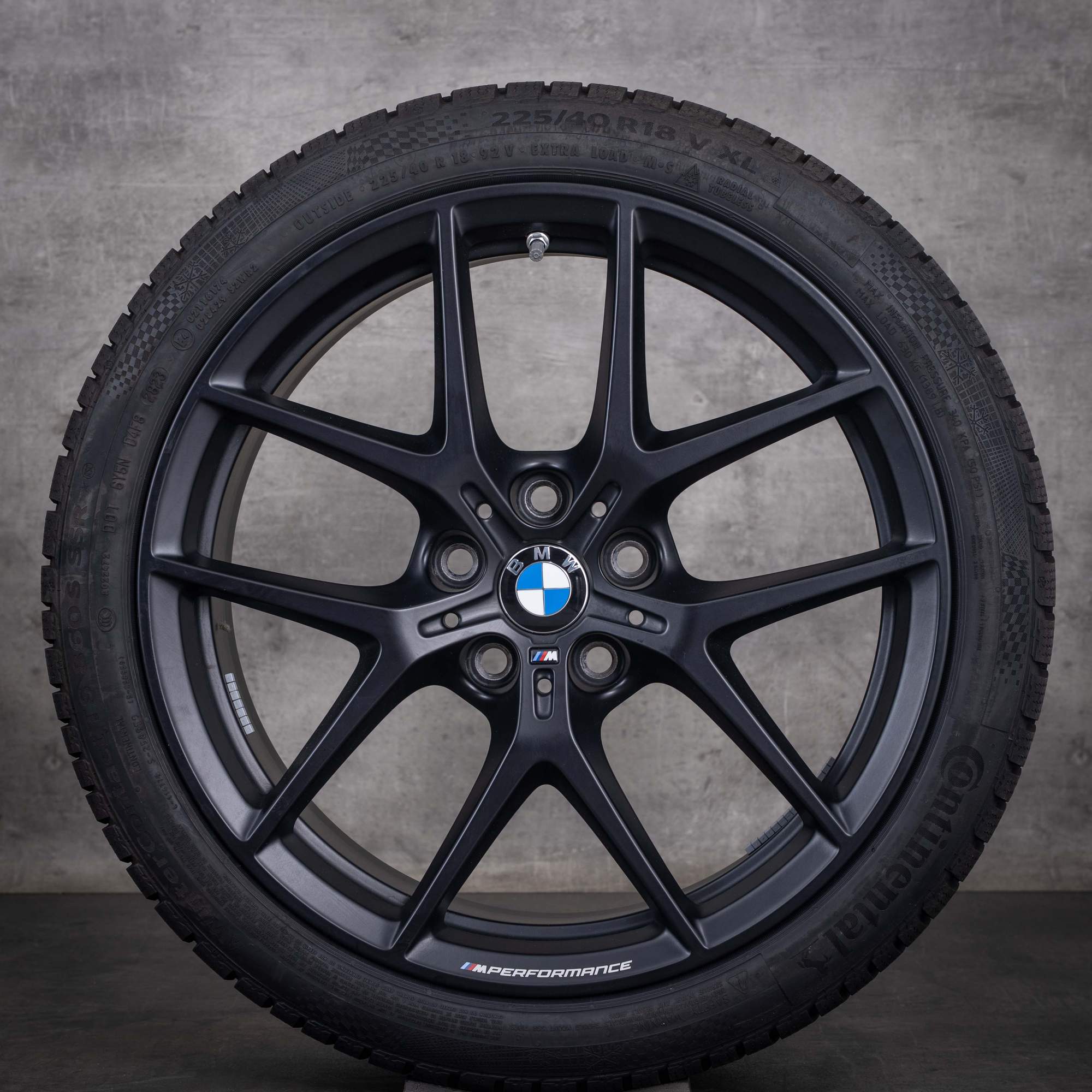 OEM BMW 1 Series 2 Series Winter Wheels 18inch F40 F44 Gran Coupe Rims Styling 554 M 8092354 Matte Black
