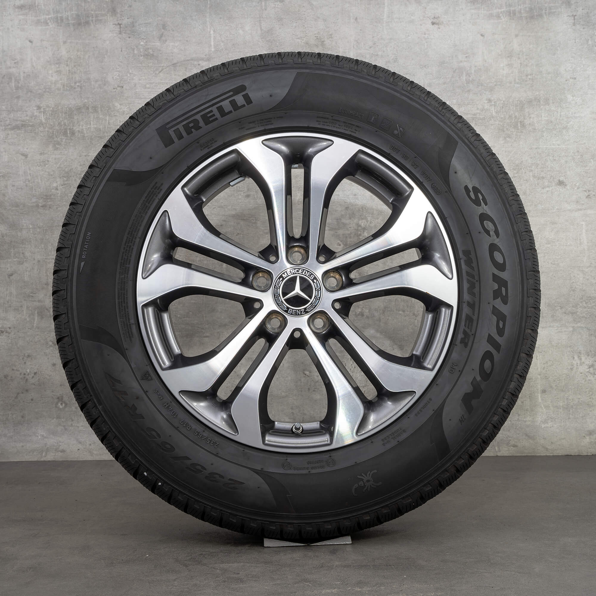 Llantas de invierno originales Mercedes Benz GLC 17 pulgadas X253 A2534010600 gris himalaya torneado brillante