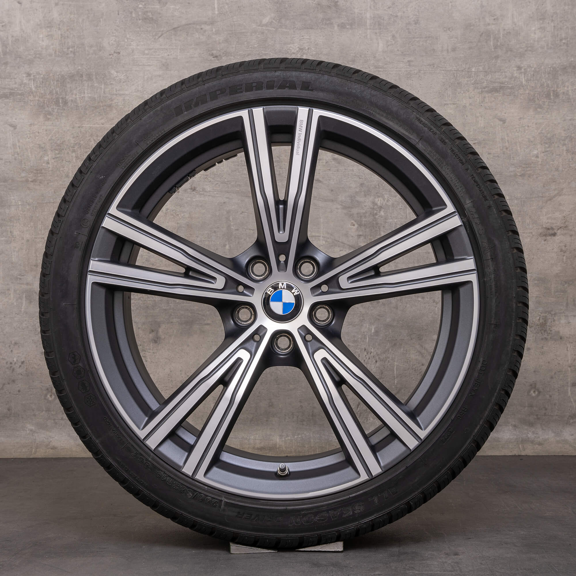 Original BMW serie 2 3 4 llantas 19 pulgadas G20 G21 G22 G23 G42 Coupe neumáticos para todo tipo de clima estilo 793i 8089896 8089897 gris férrico brillante torneado