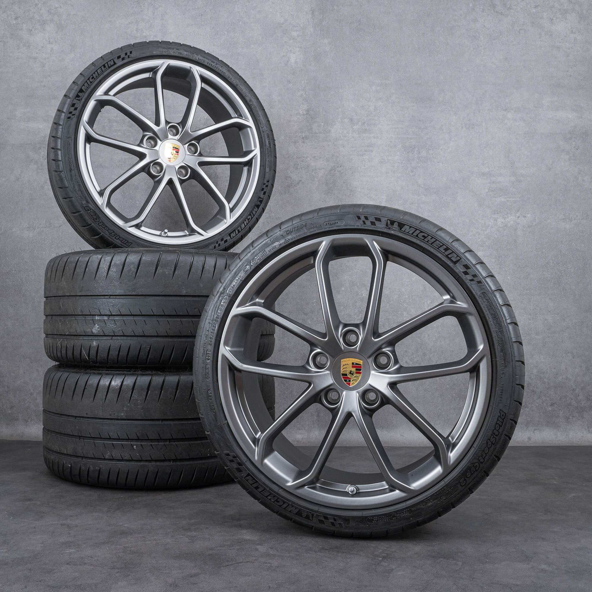OEM Porsche 20 inch Cayman 982 718 GT4 rims summer wheels tires new