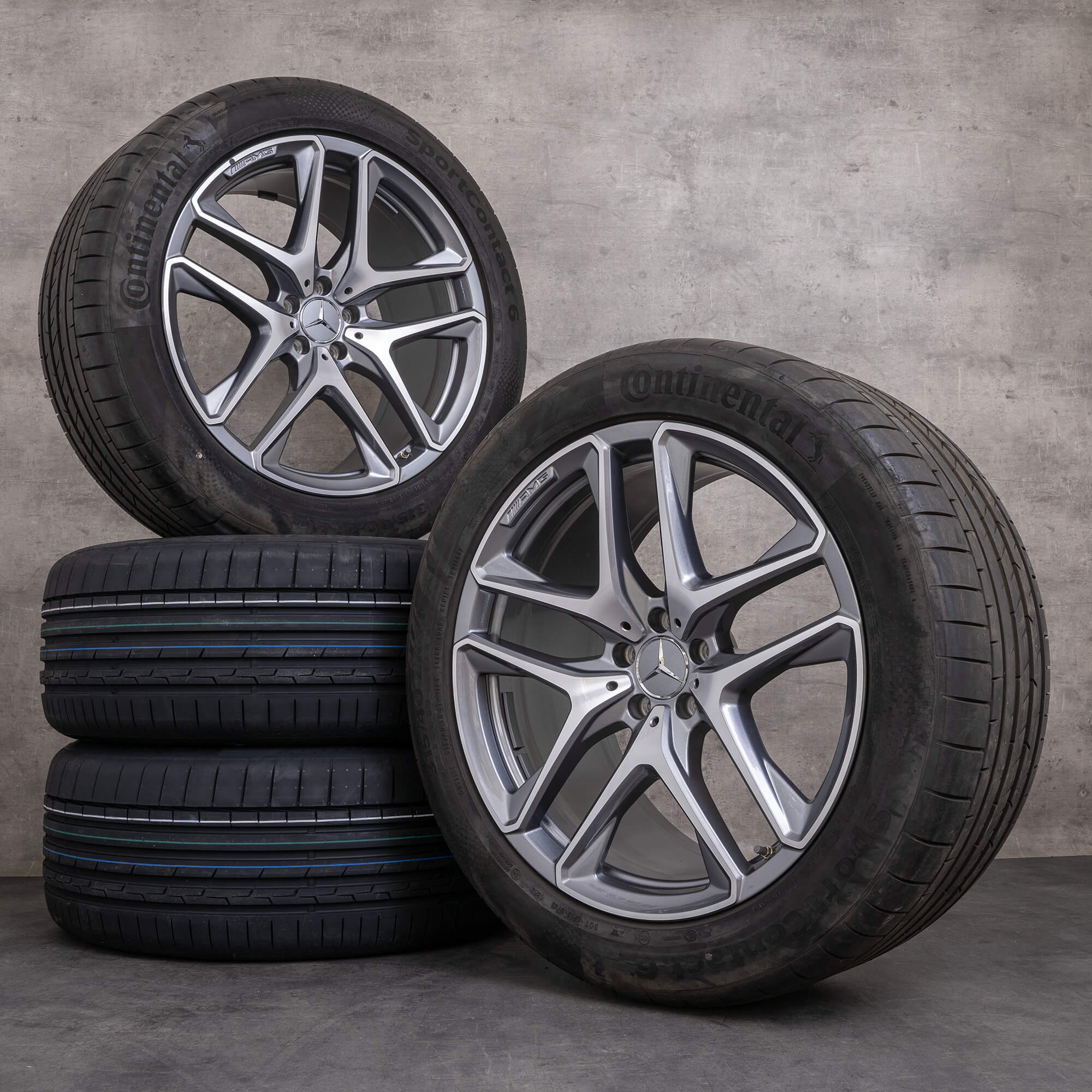Originale Mercedes Benz GLE 53 63 AMG 4Matic+ fælge 21 tommer X167 C167 Hybrid sommerhjul A1674014200 A1674014300 himalaya grey glossy turned