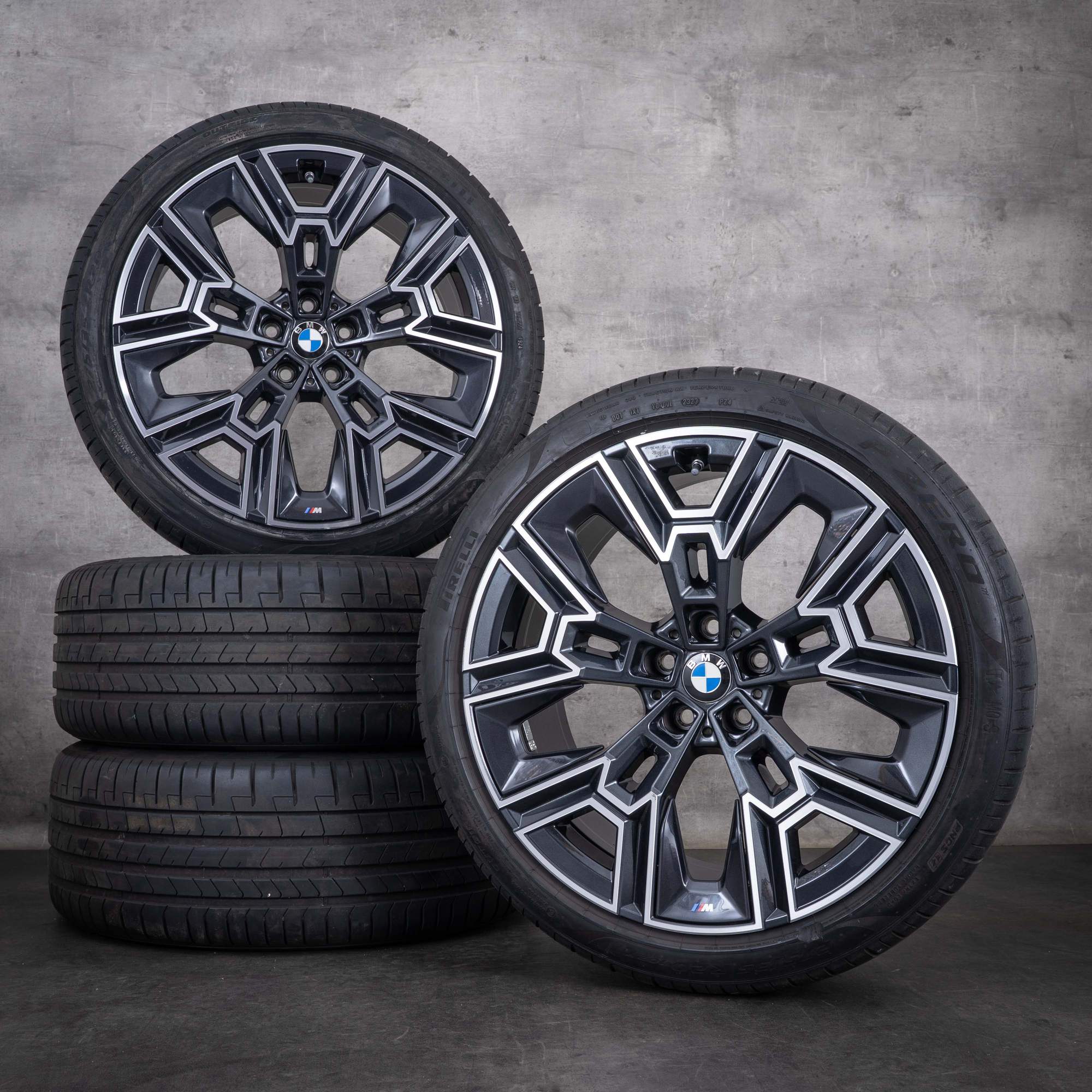 Originele BMW 5 Serie i5 velgen 20 inch G60 G61 zomerwielen styling 939 M 5A324E8 5A324E9 midnight grey gepolijst