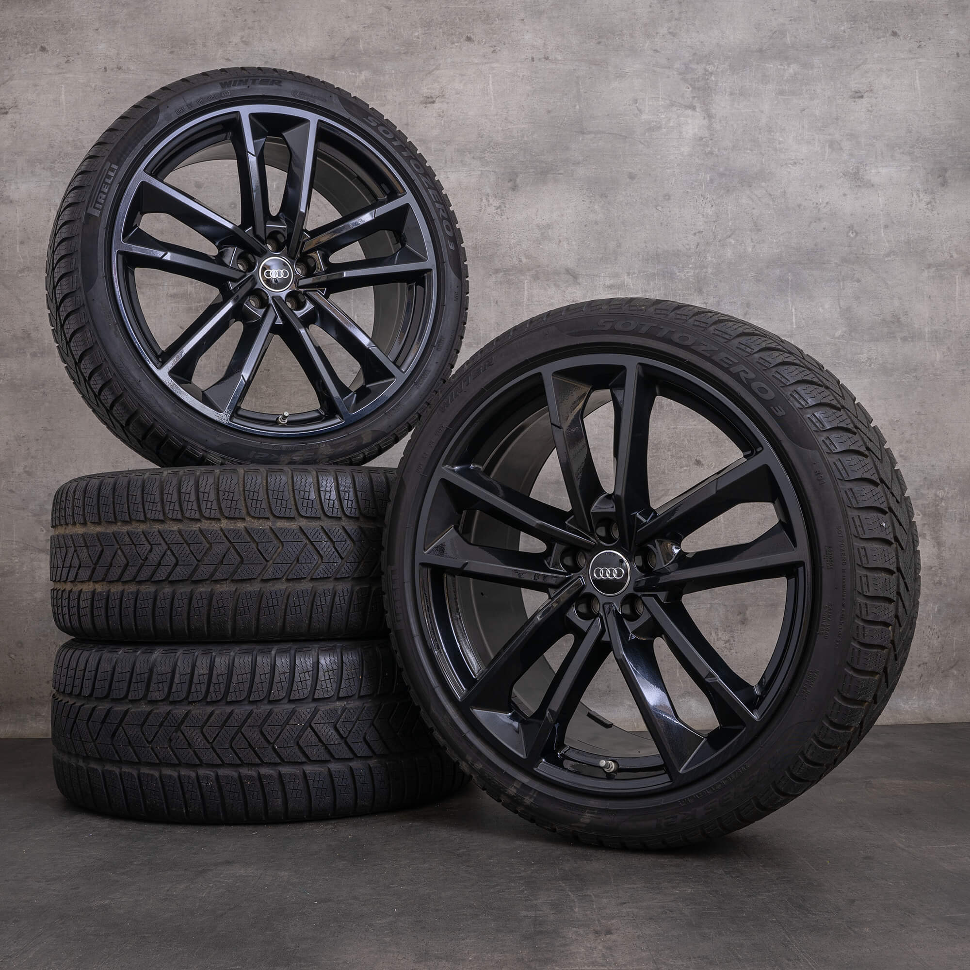 Oem Audi A7 S7 jantes 21 pouces 4G C7 pneus été 4G8601025AS Performance Design noir brillant