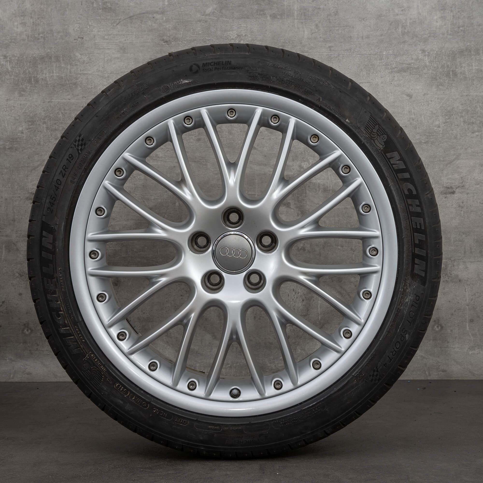Audi 19 inç jantlar A6 C6 4F Allroad yaz tekerlekleri 4F0601025BL lastikleri - tekerlek 4/4