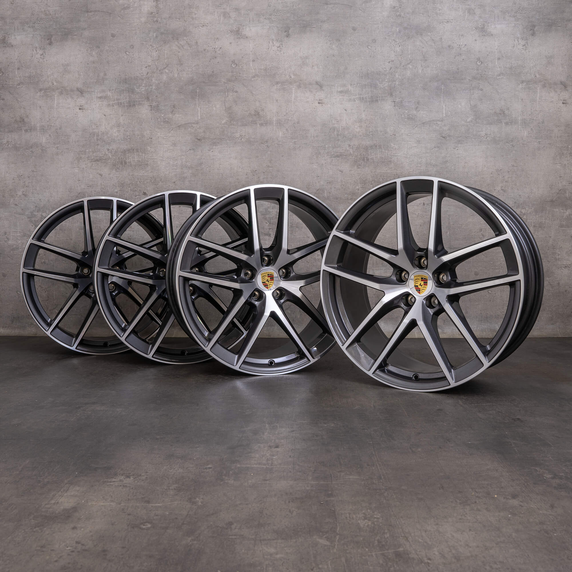 Oem Porsche Macan III Jantes 20 pouces 95B601025EJ 95B601025EK S Roue titane brillant NEUF