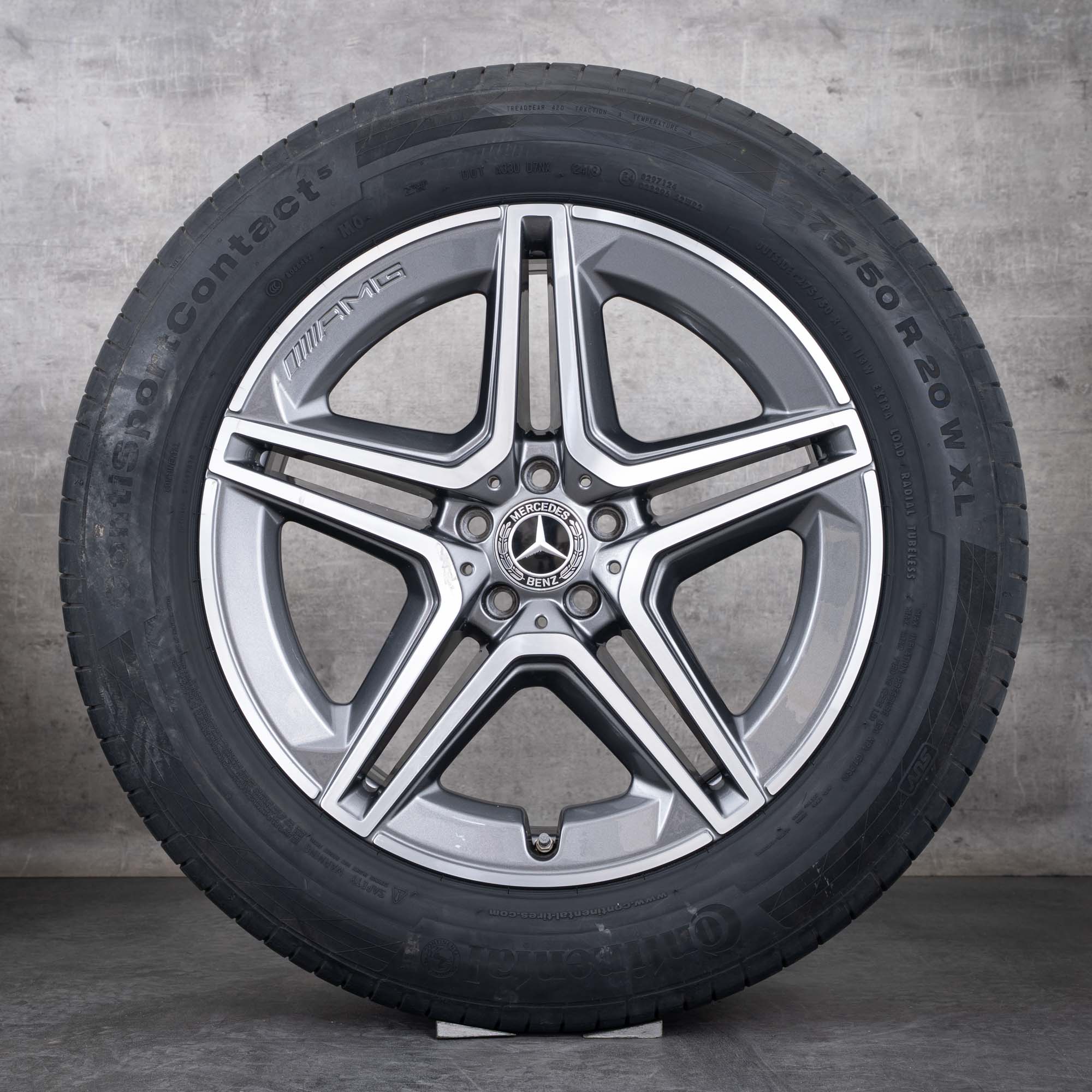 Alkuperäiset Mercedes Benz GLE & 53 AMG vanteet 20 tuumaa X167 C167 kesäpyörät A1674013200 A1674013300 himalajanharmaa kiillotettu