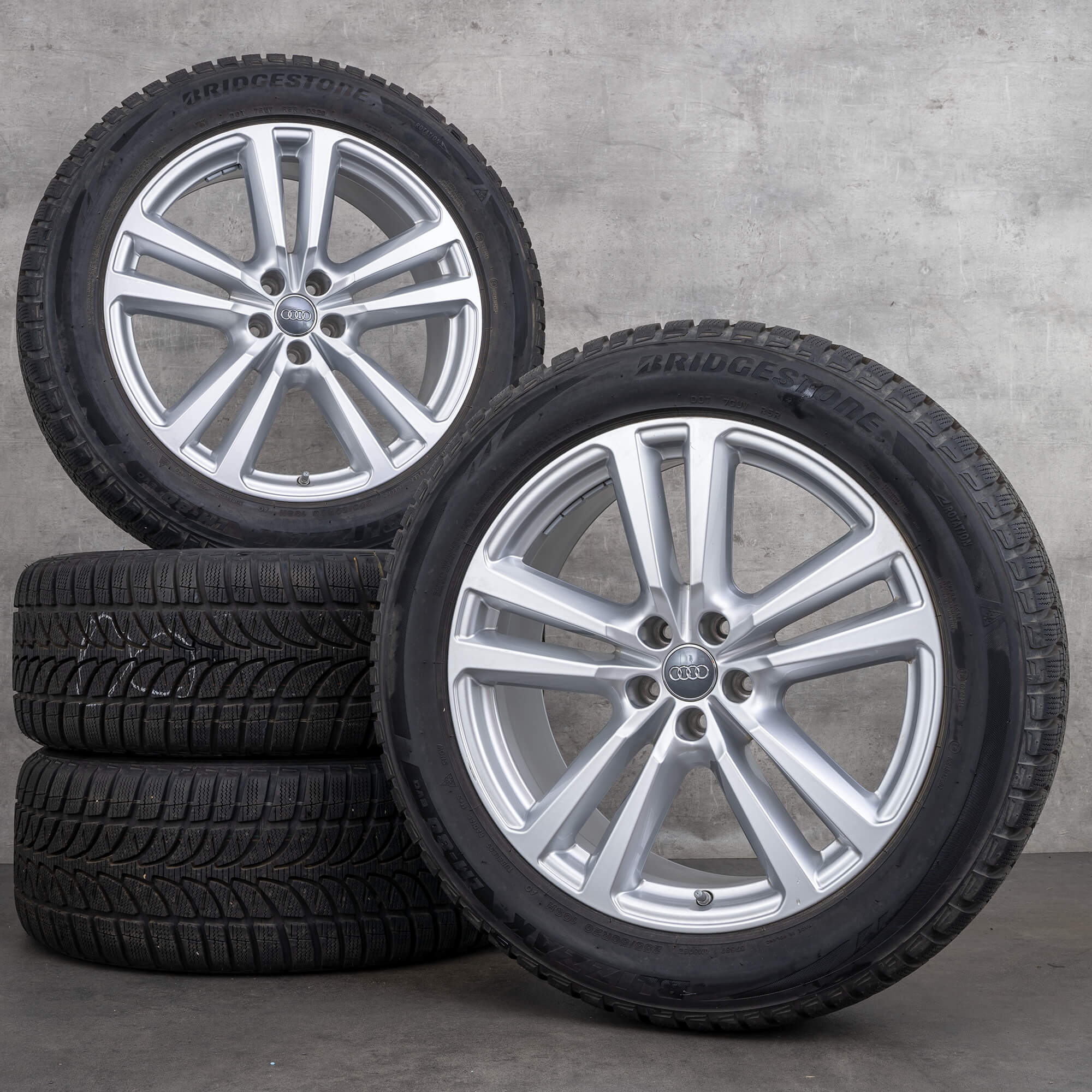 OEM Audi Q7 SQ7 snow tire packages 20 inch 4M rims 4M0601025G DOT 22 silver