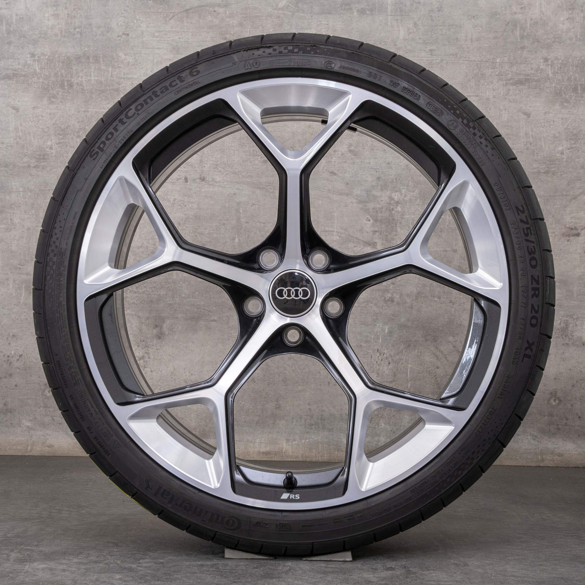 Originale Audi RS4 RS5 jante 20 inch B9 8W F5 Anvelope de vară 8W0601025GJ granit Lucios