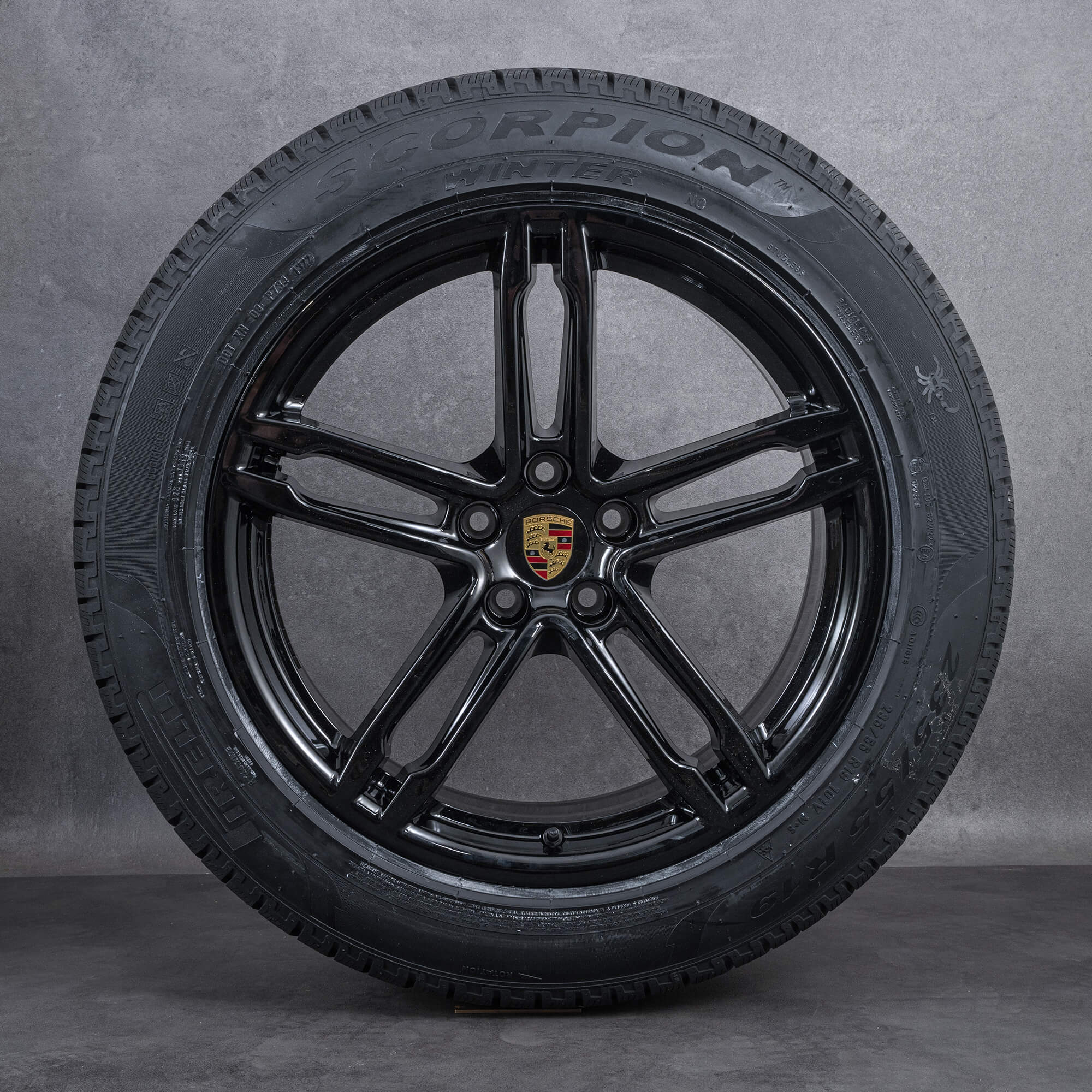 Original Porsche 19 tommer fælge Macan II III vinterdæk nye Dunlop
