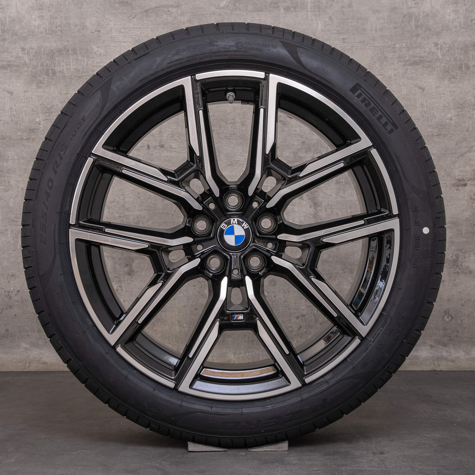 Original BMW 4er i4 Felgen 19 Zoll G26 Sommerräder 8747304 8747305 Styling 859 M jet black glanzgedreht NEU