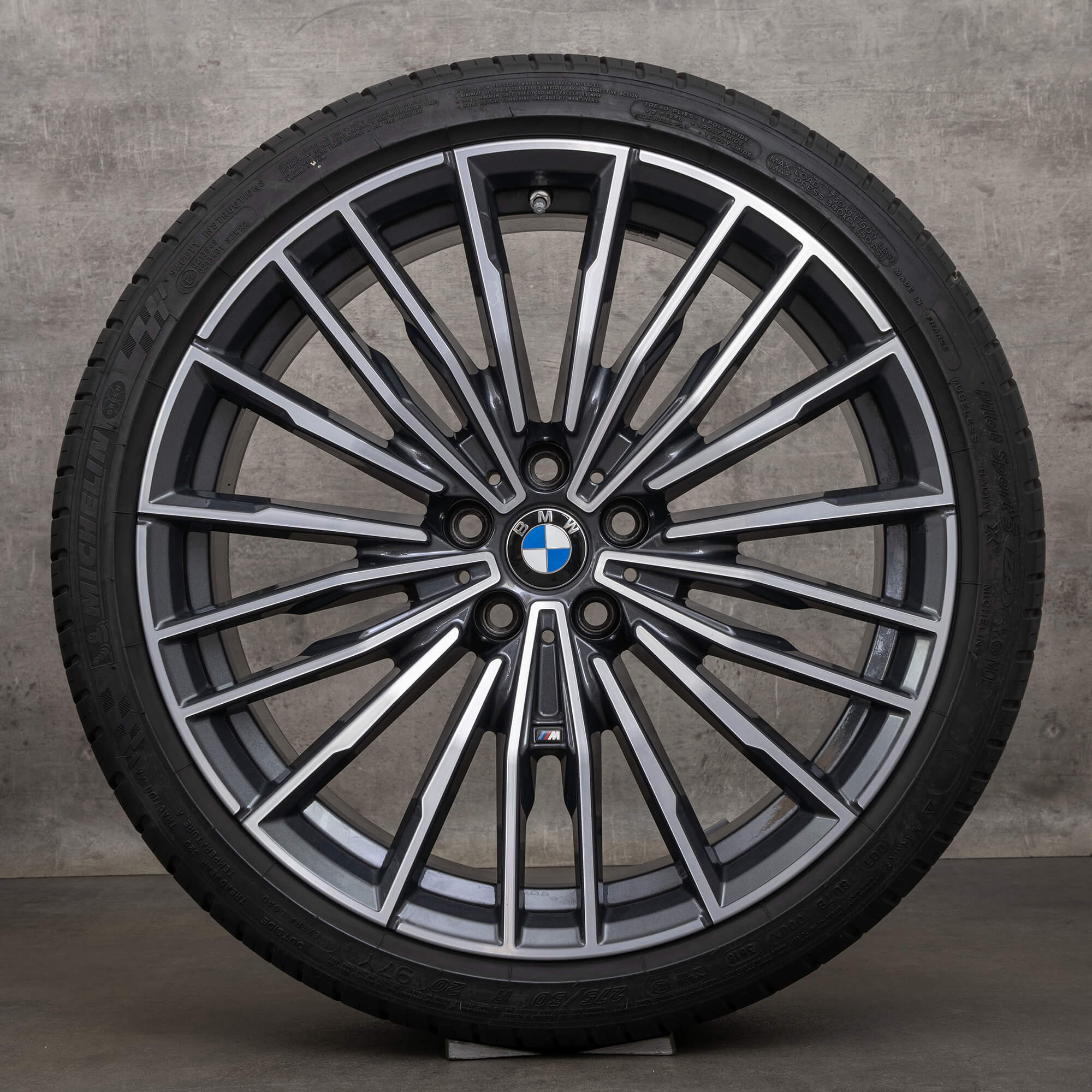 BMW 8er G14 G15 G16 Sommerräder 20 Zoll Felgen 729 M Sommerreifen Alufelgen