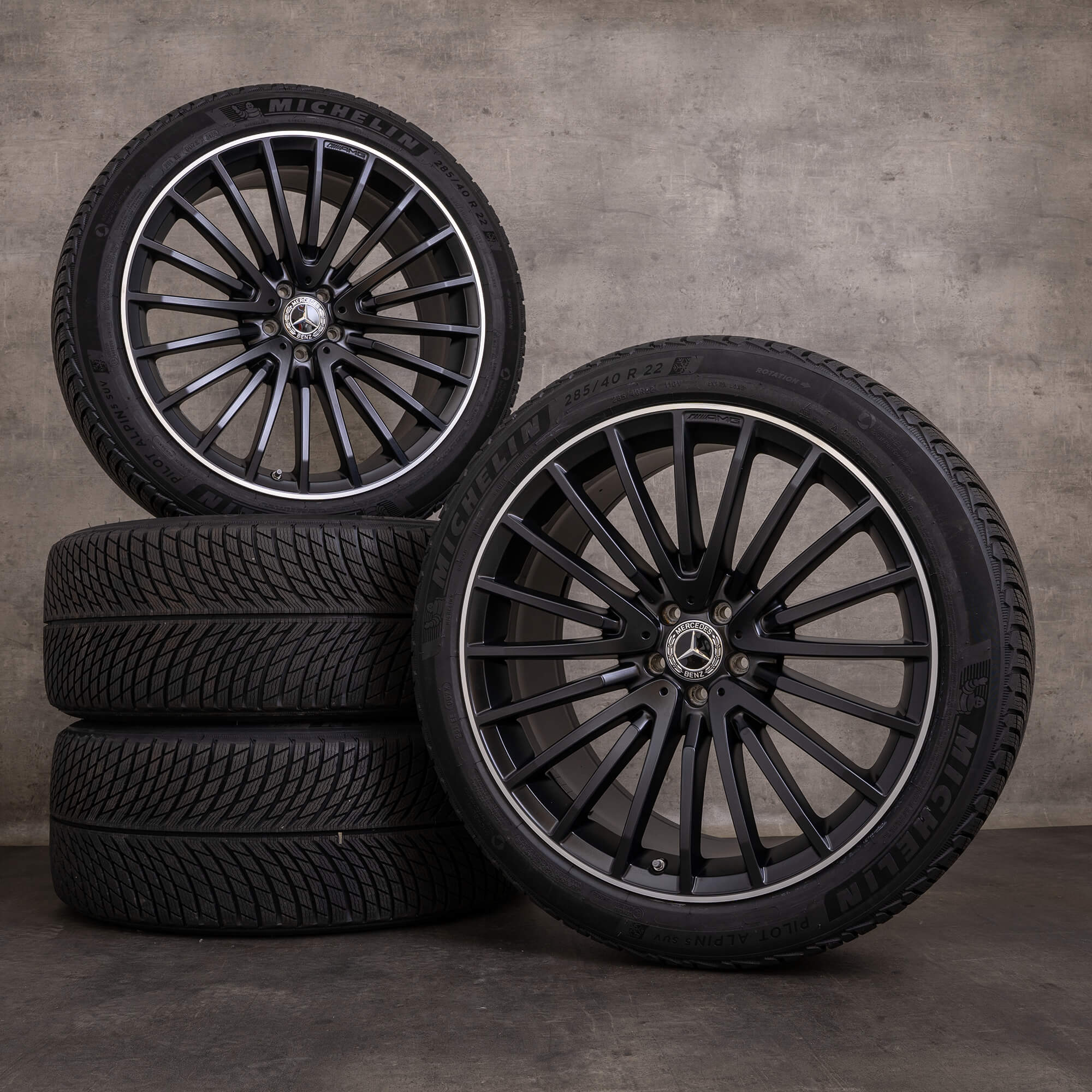 OEM Mercedes Benz GLS 63 AMG snow tire packages 22 inch X166 rims ...