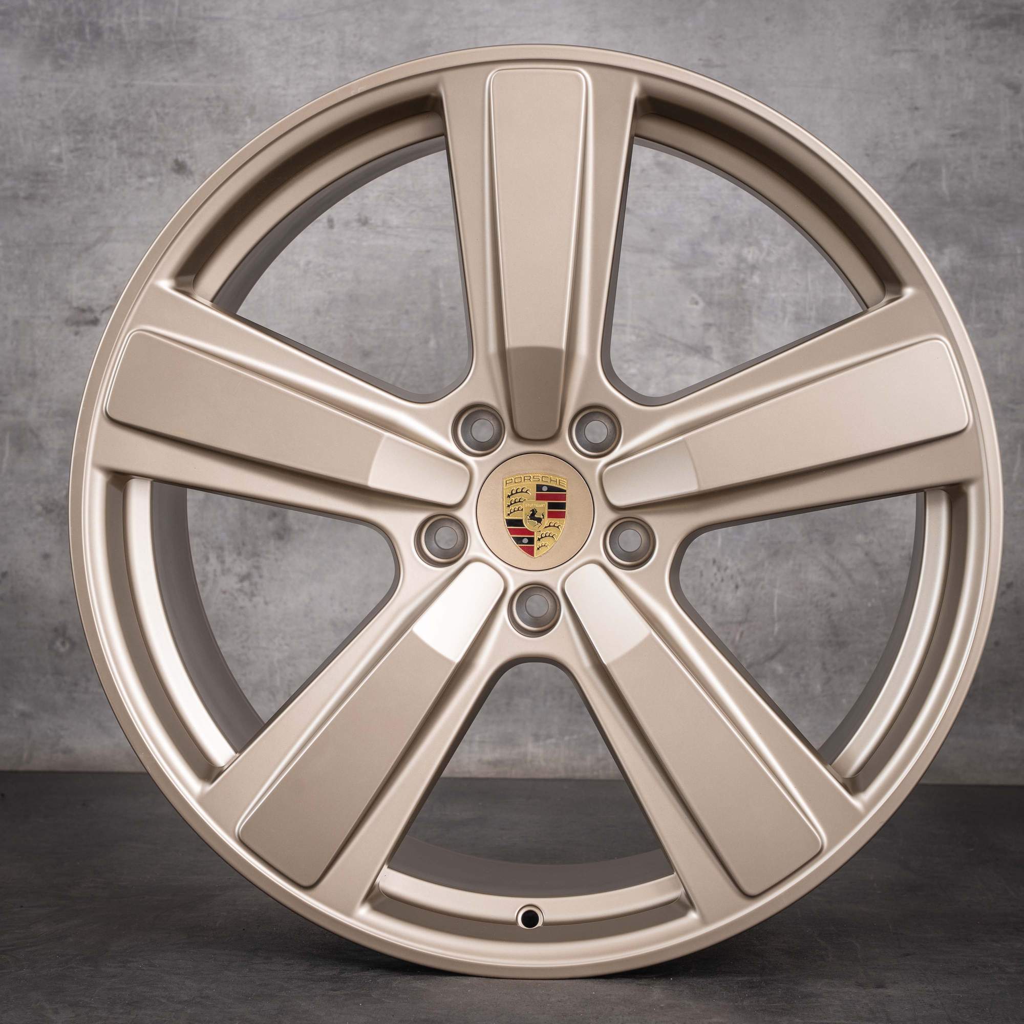 Original Porsche Cayenne Felgen 22 Zoll 9YA E3 II S GTS E 9Y0601025EA 9Y0601025EB CQ Exclusive Design Sport neodyme matt NEU