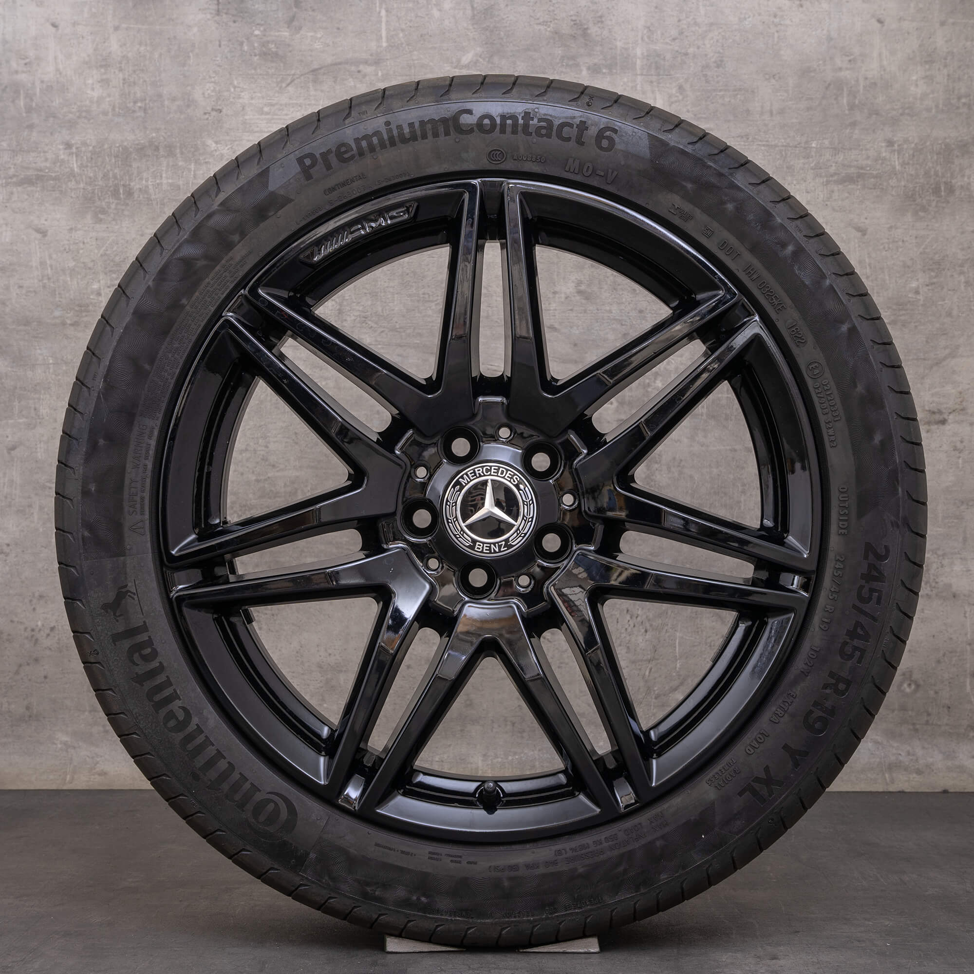 Original Mercedes Benz V-Class AMG jante vară 19 inch W447 Vito A4474015100 negru lucios