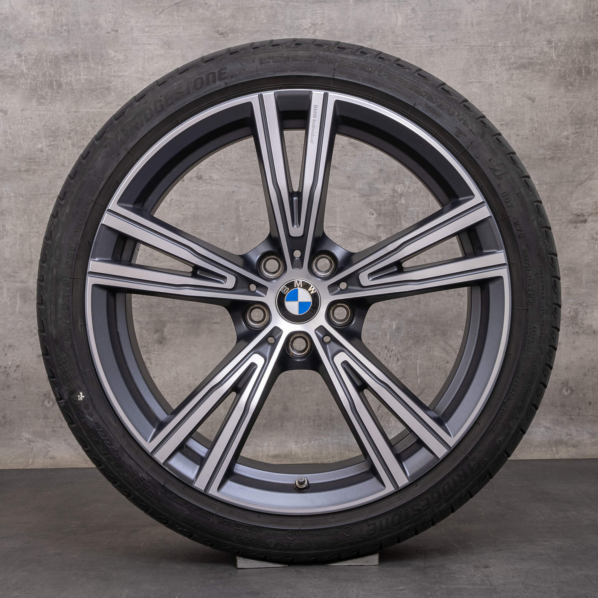 Jantes d'origine BMW Série 2 3 4 19 pouces G20 G21 G22 G23 G42 Coupe d'été Styling 793i 8089896 8089897 ferric grey brillant