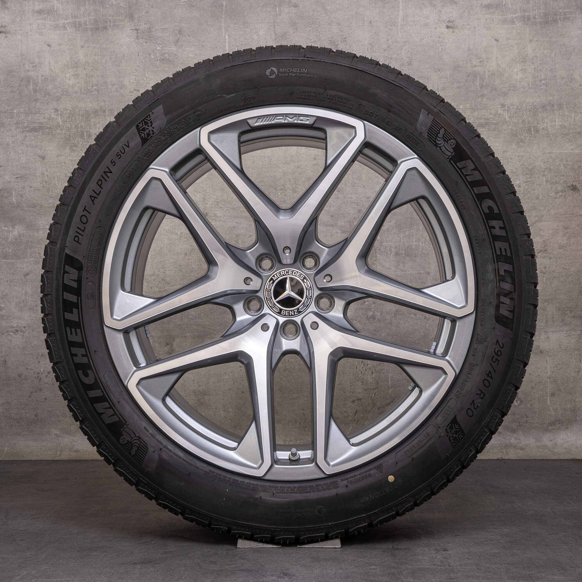 Oryginał Mercedes Benz GLC 63 & S AMG koła zimowe 20 cali X253 C253 7mm Felgi A2534013600 A2534013700 himalaya grey Polerowane
