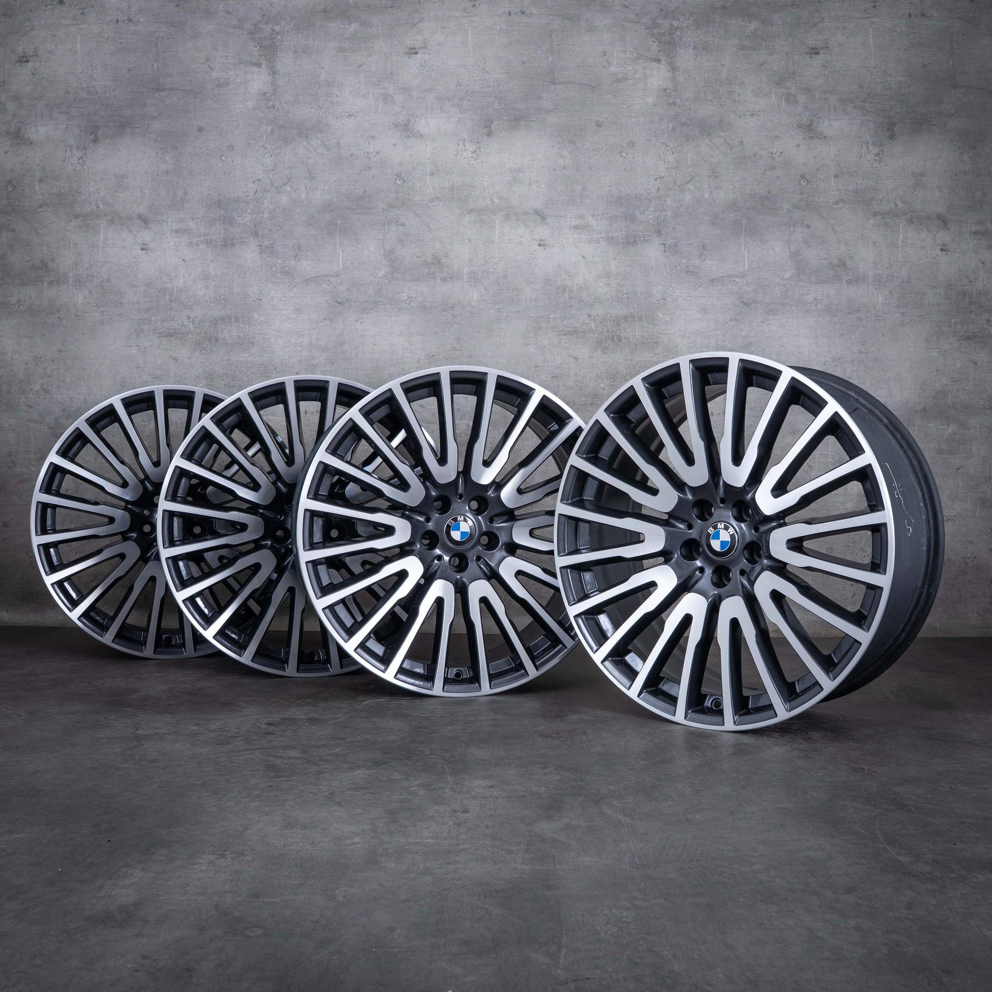 Oryginalne felgi BMW serii 6 7 21 cali GT G32 G11 G12 Styling 629 6863112 6863113 orbit grey glossy turned