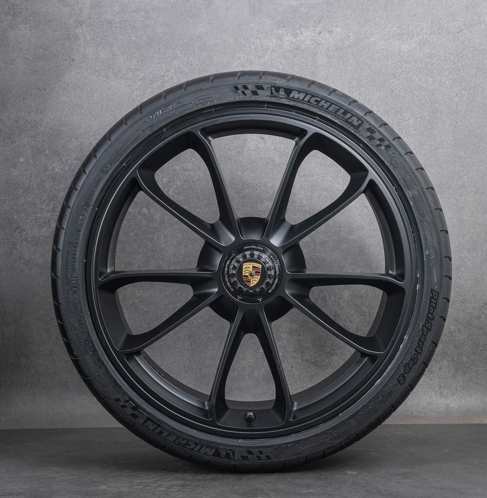Originele Porsche 20 inch velgen 991 GT3 JE1 zomerwielen zomerbanden Goedgekeurd