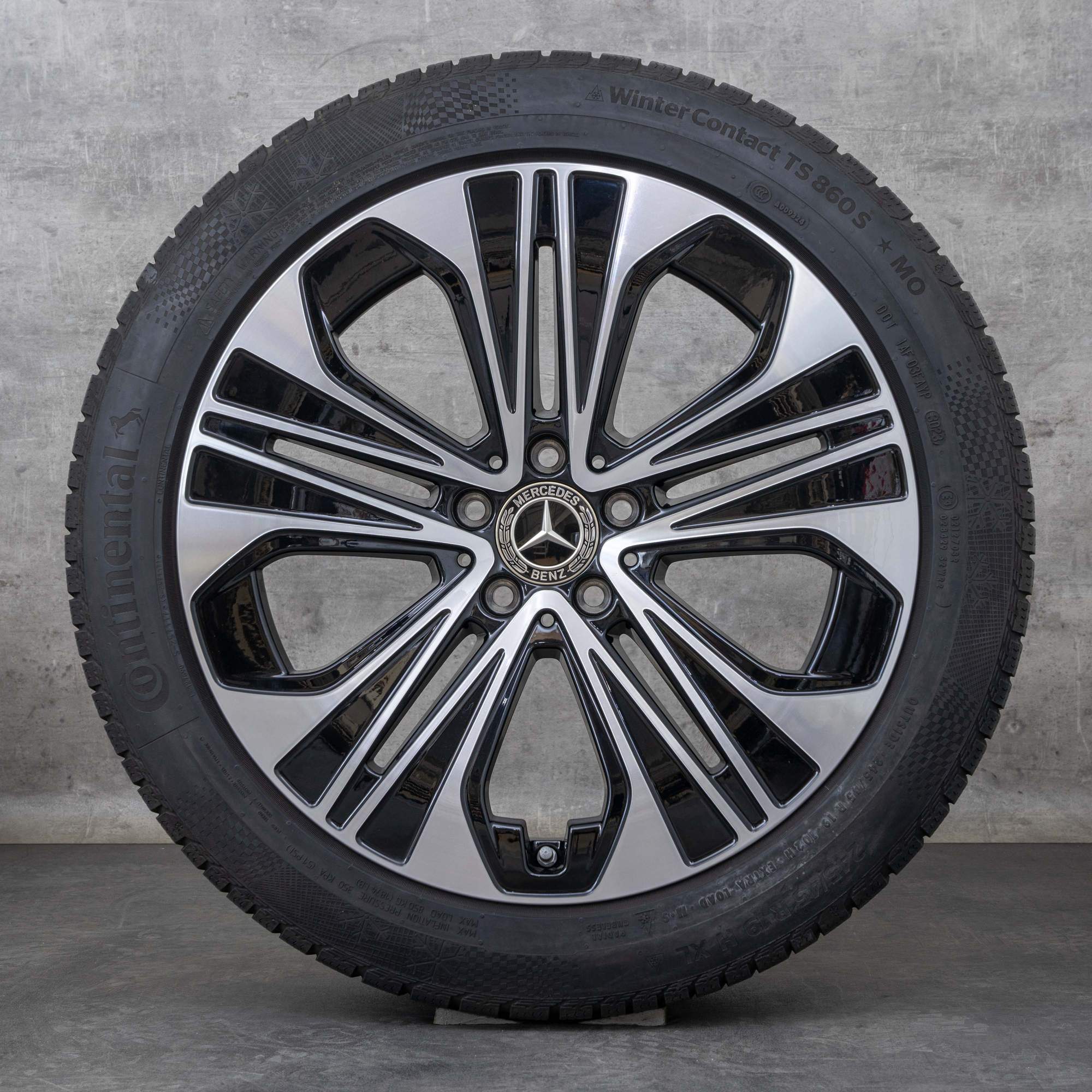 Alkuperäiset Mercedes Benz E-sarjan talvirenkaat 19 tuuman W214 S214 vanteet A2144012300 musta kiillotettu käännetty
