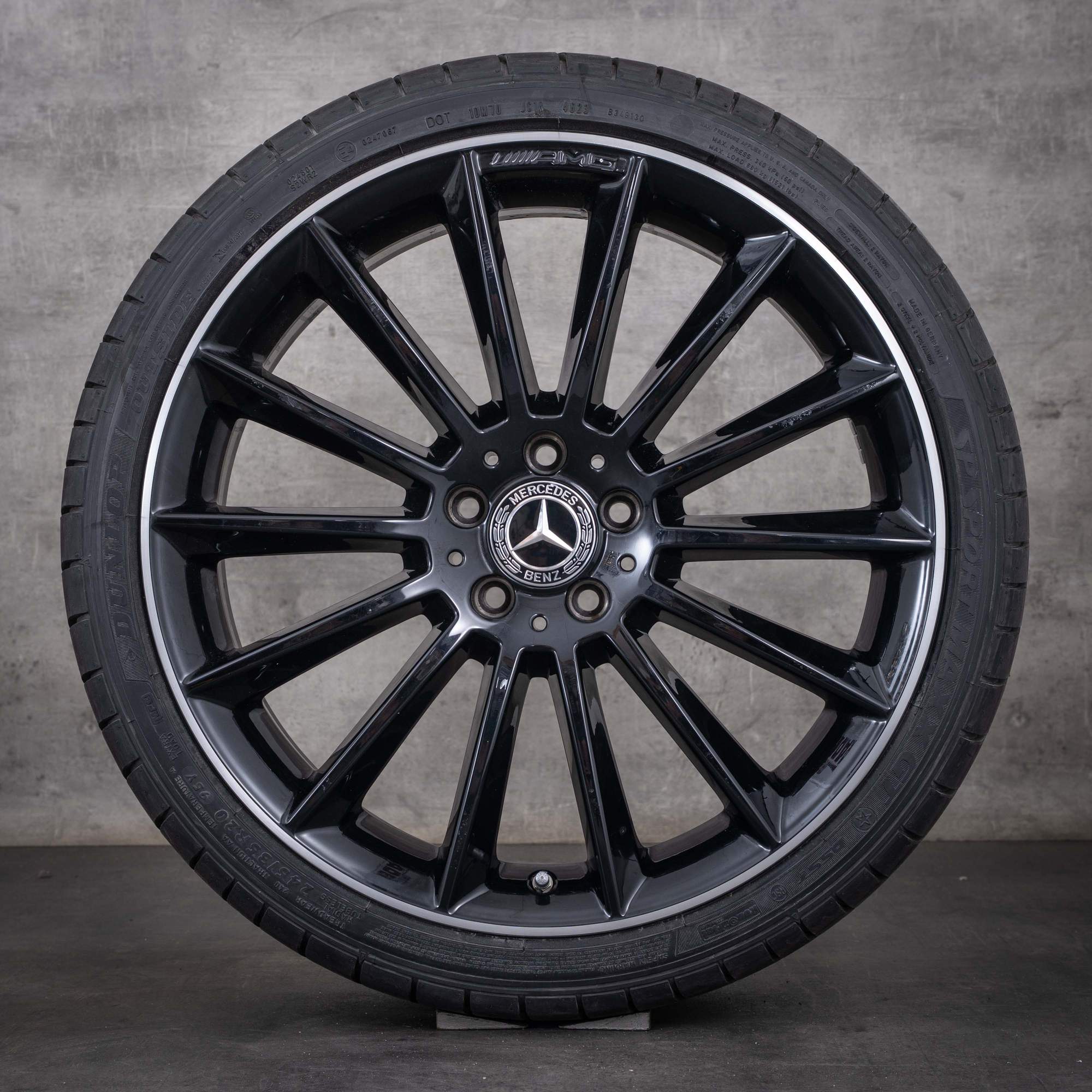 Originální 20palcové disky Mercedes-Benz CLS AMG W257 C257 letní kola A2574011900 A2574012000 černé s diamond cut