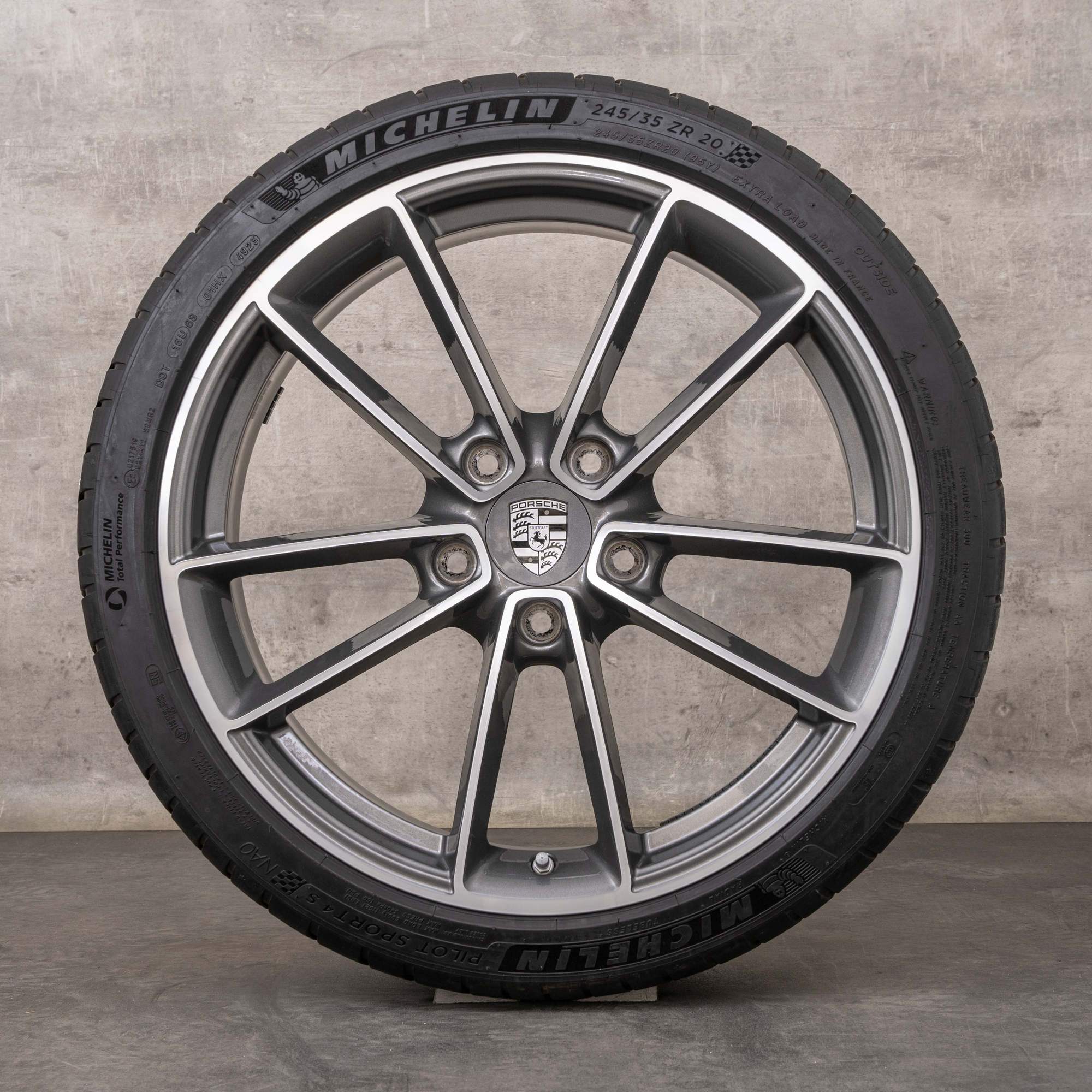 Original Porsche 992 I Winterräder 20 21 Zoll 992 Carrera S 4S Targa GTS Felgen 992601025DG 992601025DH titan glanzgedreht