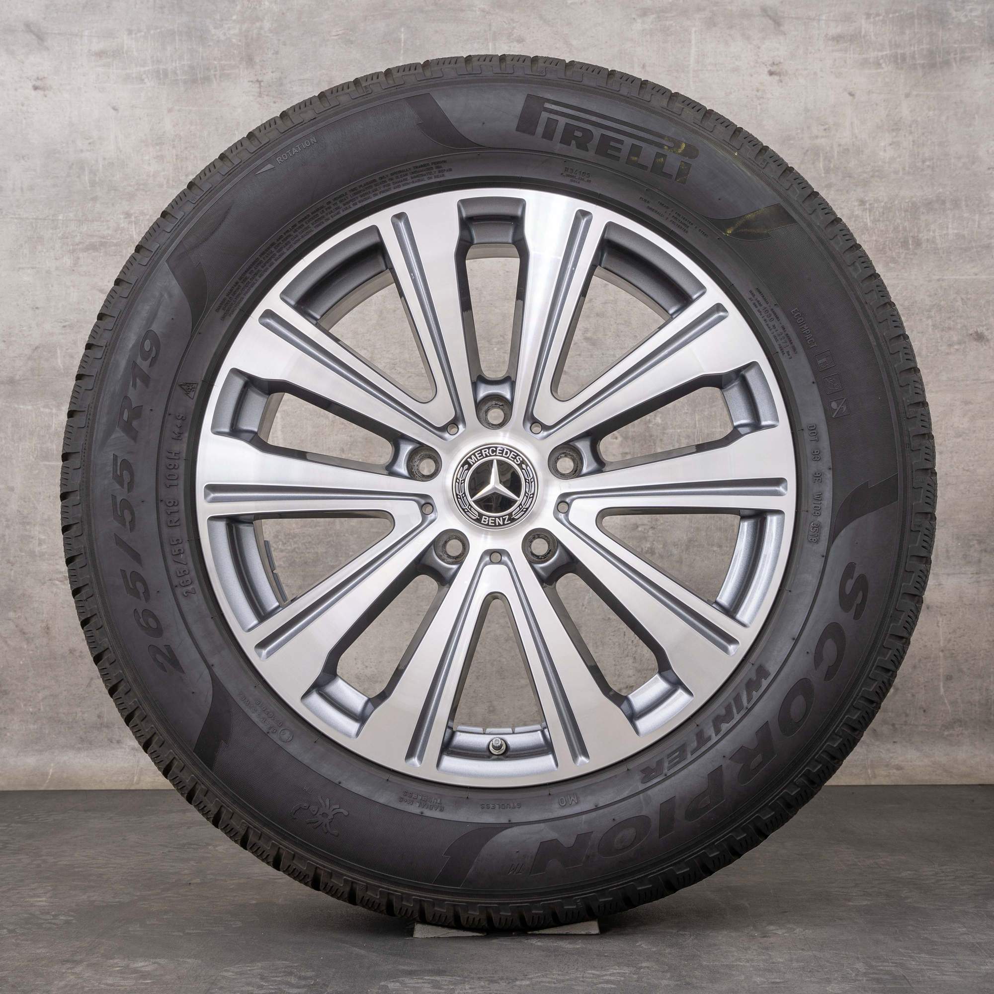 Alkuperäiset Mercedes Benz G-sarjan talvirenkaat 19 tuuman W463 G500 G350 d vanteet A4634011100 himalajanharmaa Kiillotettu