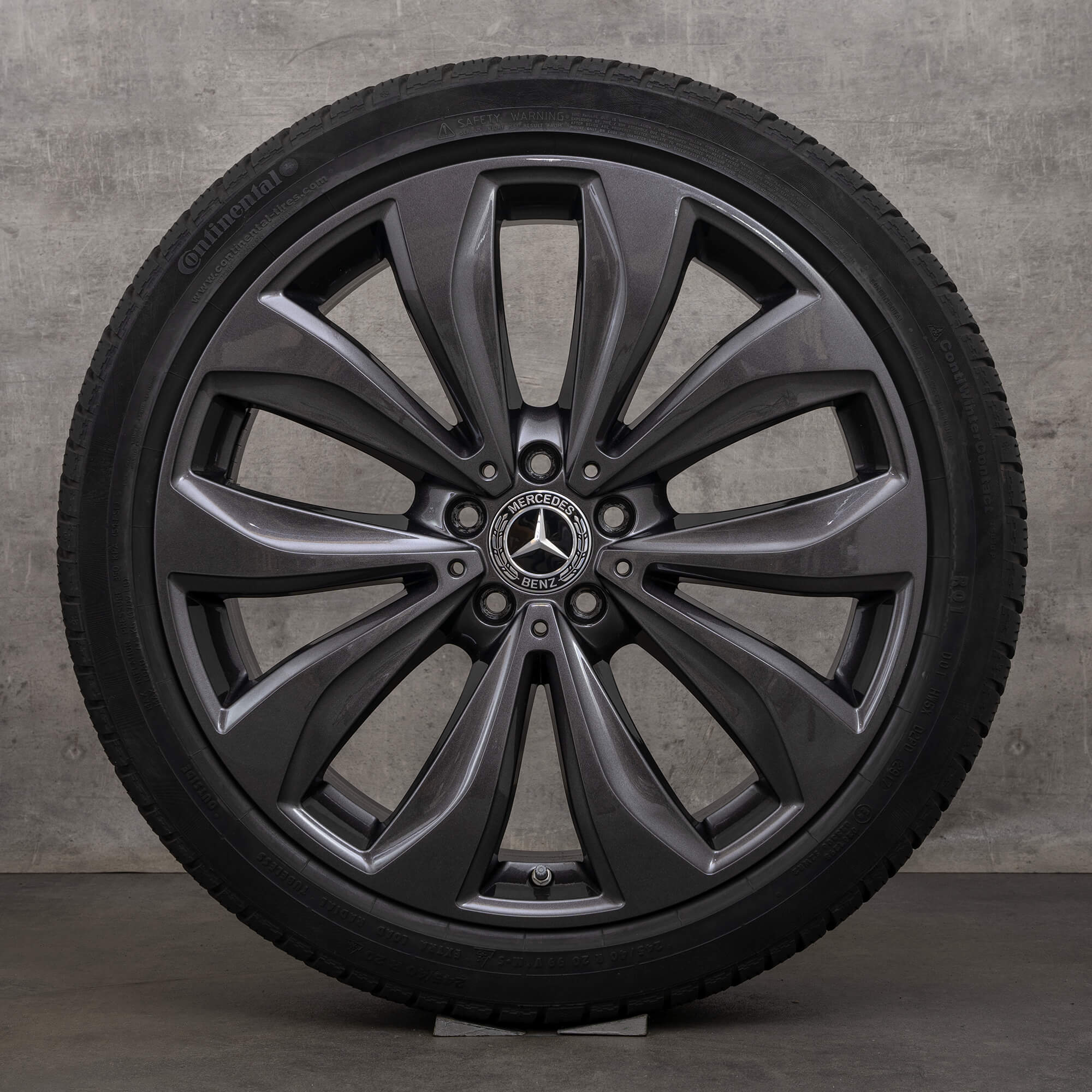 Original Mercedes Benz E-klass hjul 20 tum X213 All-Terrain sommarhjul A2534012300 A2134014500 silvergrå