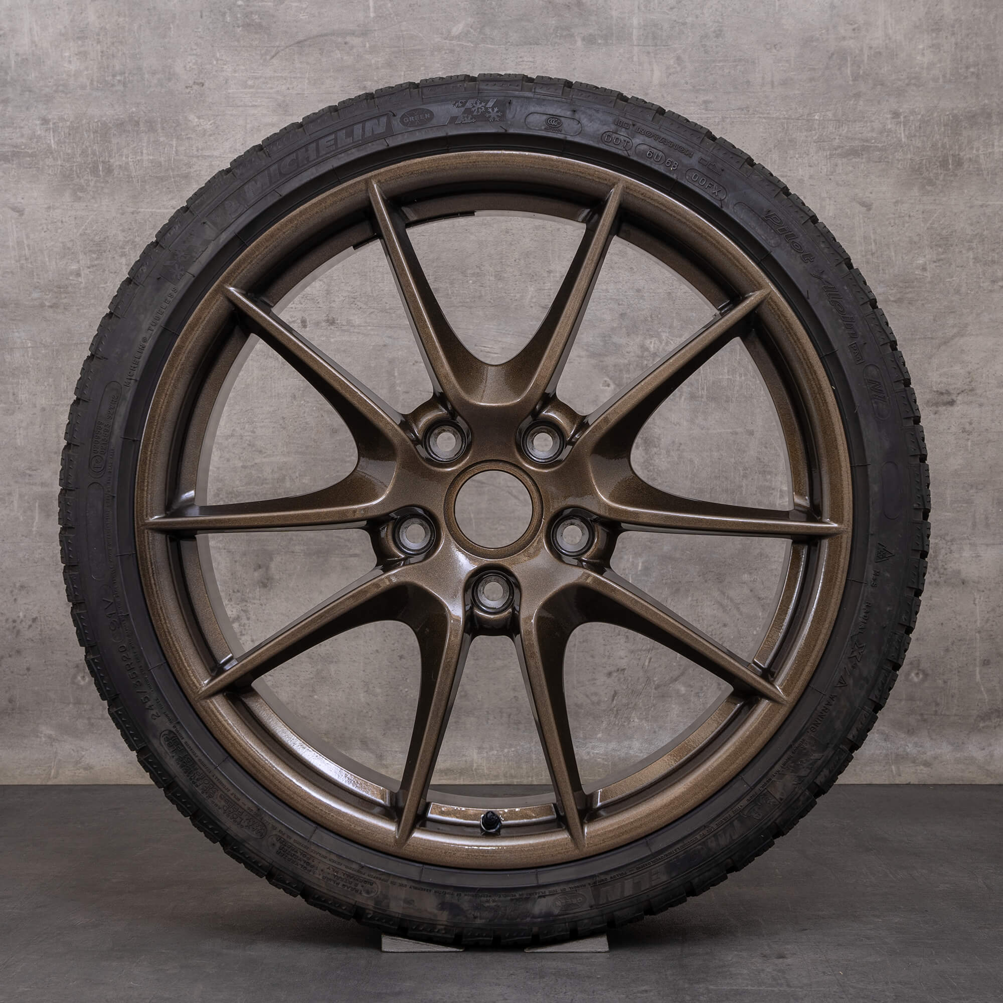 Originální 20 palcové ráfky Porsche 911 Winterrder Carrera 4 4S Targa GTS 91136216104 91136216605 bronze