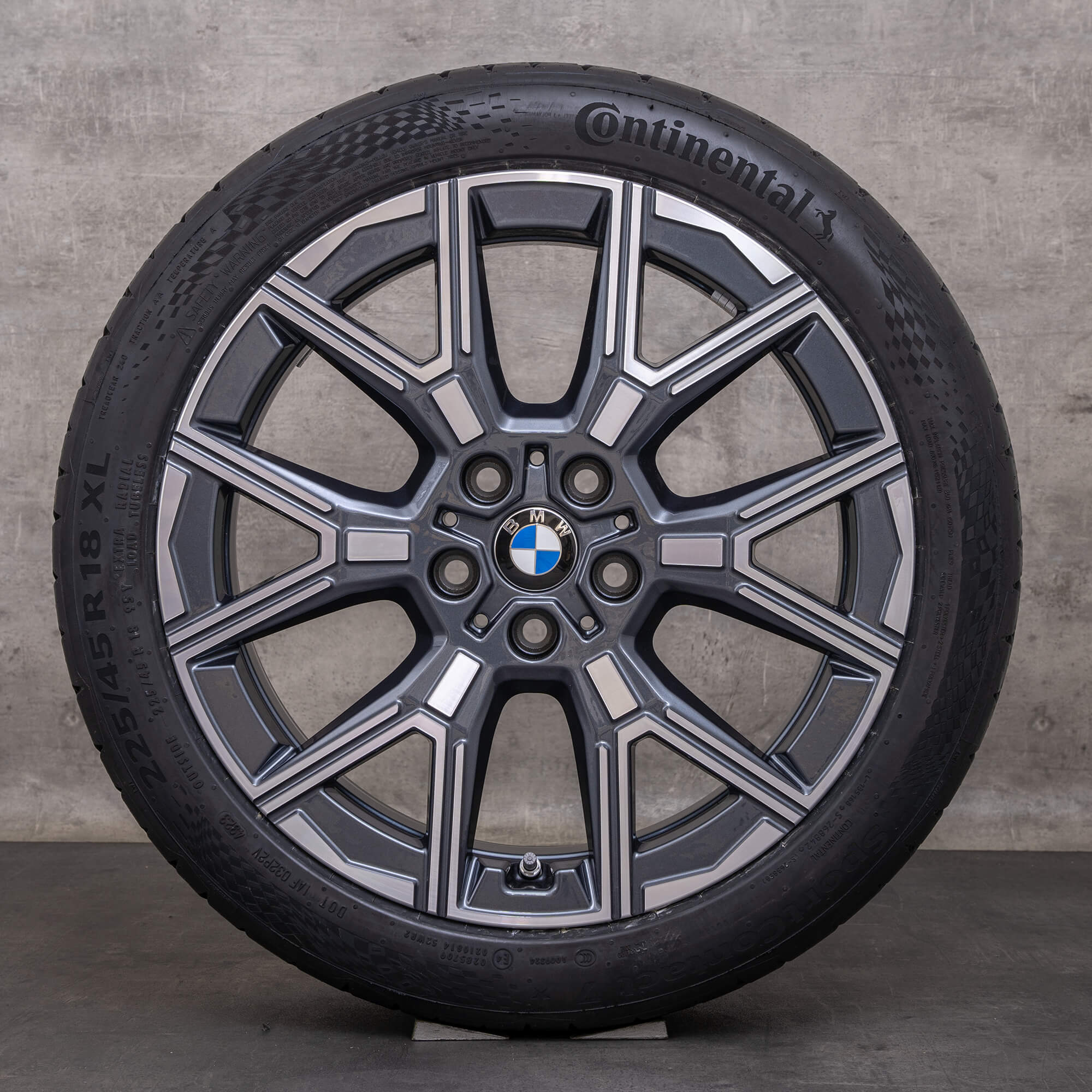 Oem BMW Série 1 2 Roues hiver jantes 18 pouces F70 F74 Gran Goupe Jantes Styling 974 5A45266 gris brillant NEUF