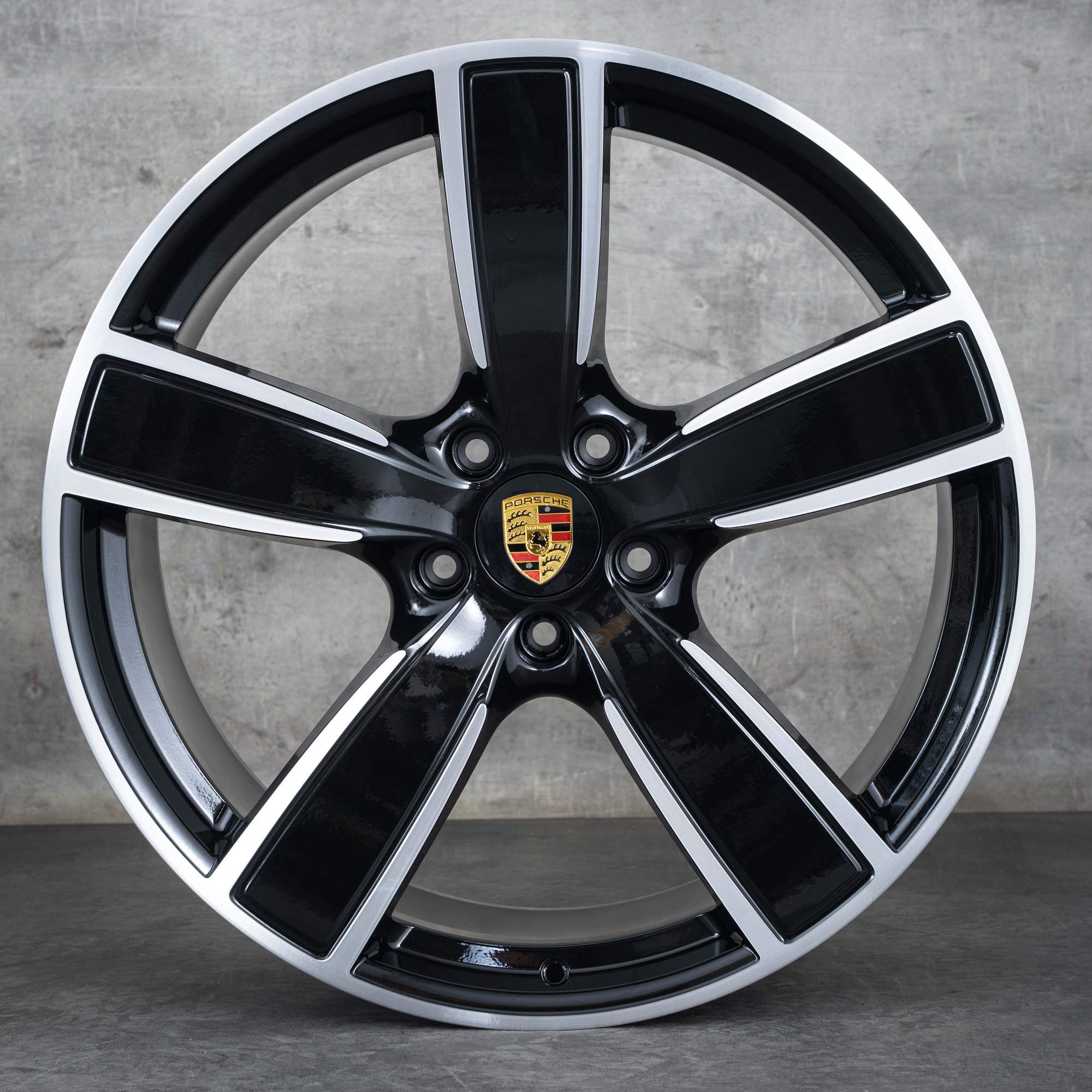 Oryginalne felgi Porsche Cayenne Coupe 9YA 22 cale 9Y0601025AP 9Y3601025T czarne polerowane NOWOŚĆ