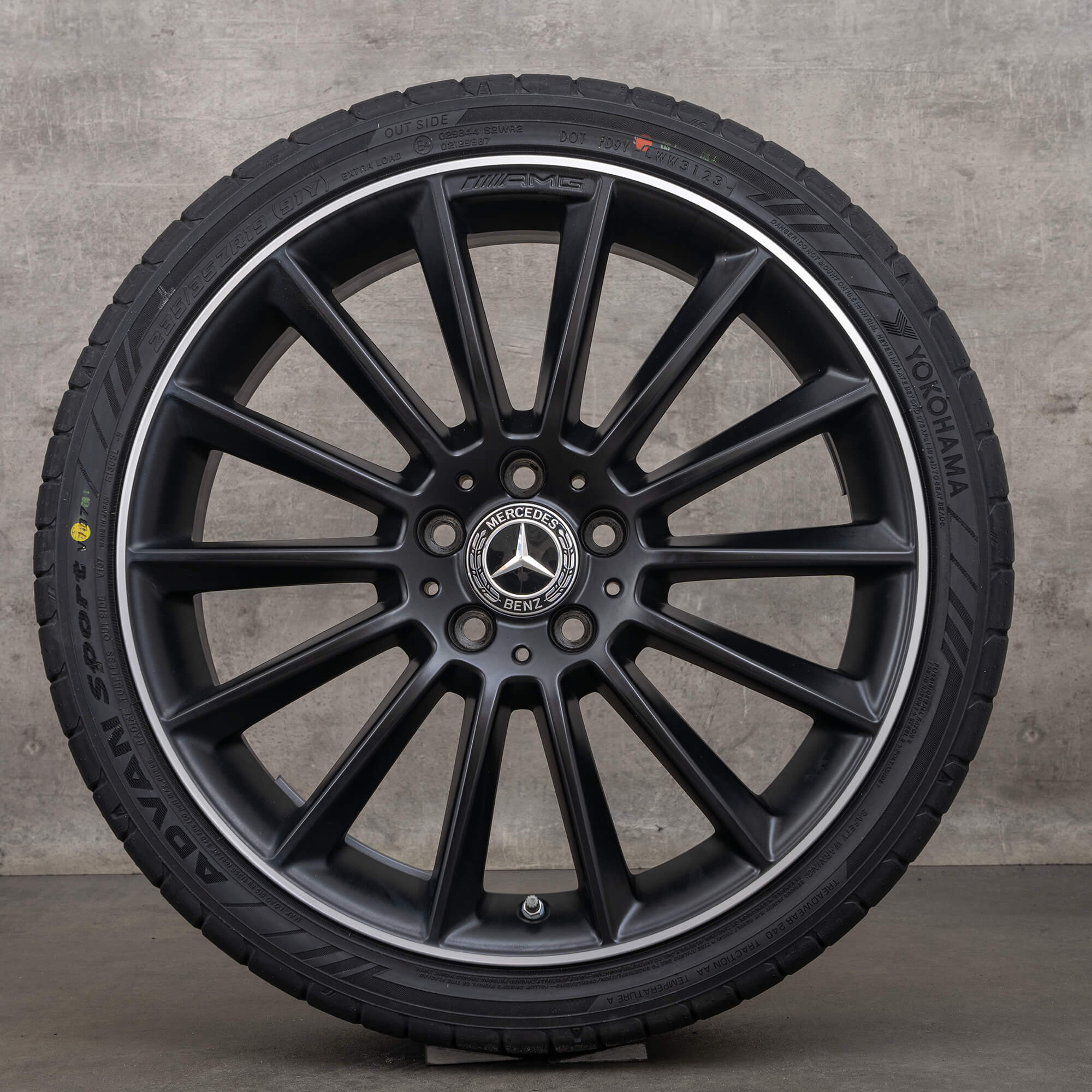 OEM Mercedes Benz A-Class A35 AMG Rims 19 inch W177 V177 Summer wheels A1774011900 black satin finished