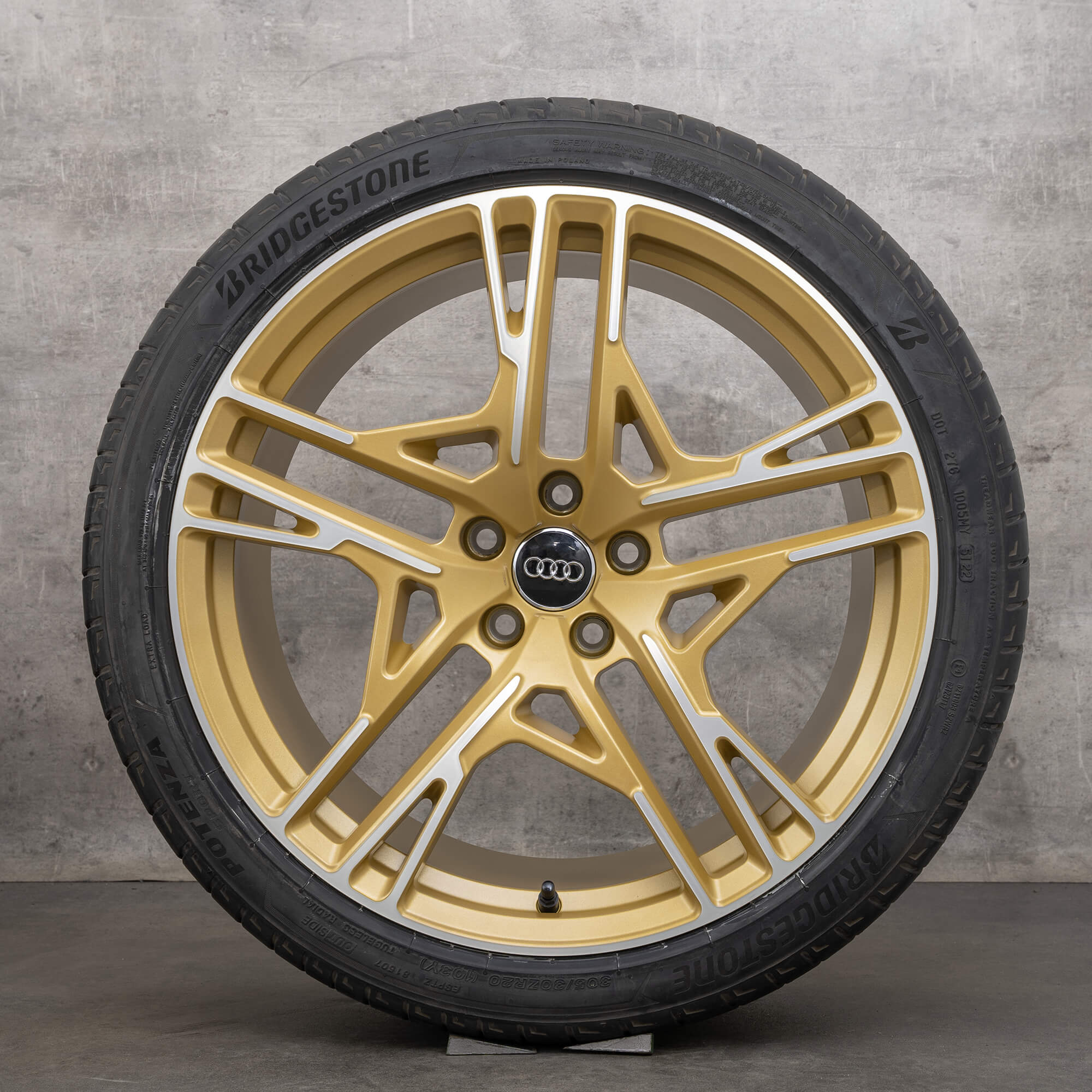 Audi R8 4S letni alu kola 20 palcové ráfky pneumatiky aurum high-lesk Nové