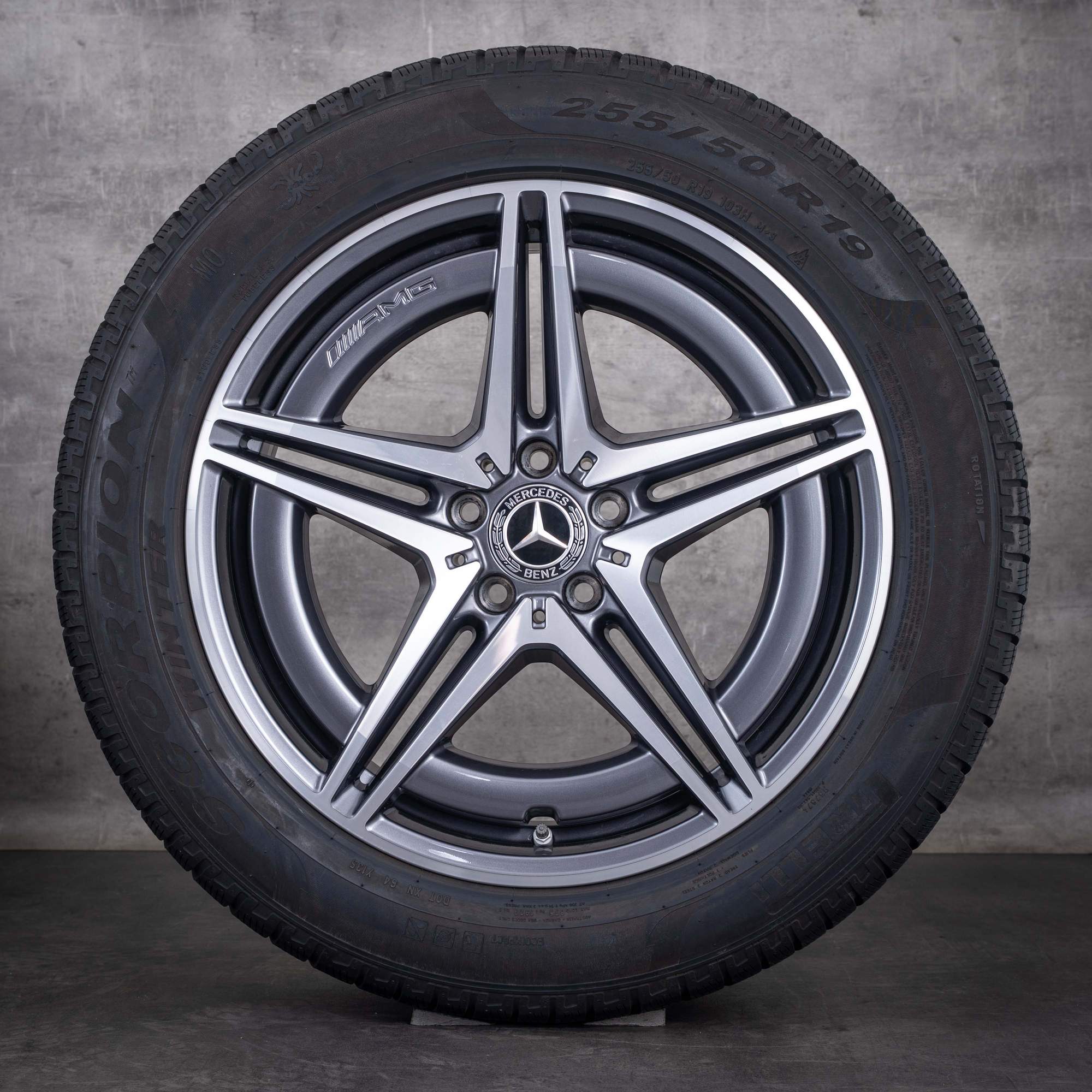 OEM Mercedes-Benz EQC AMG 19inch winter wheels N293 rims A2934011400 A2934010700 Himalaya Gray diamond cut
