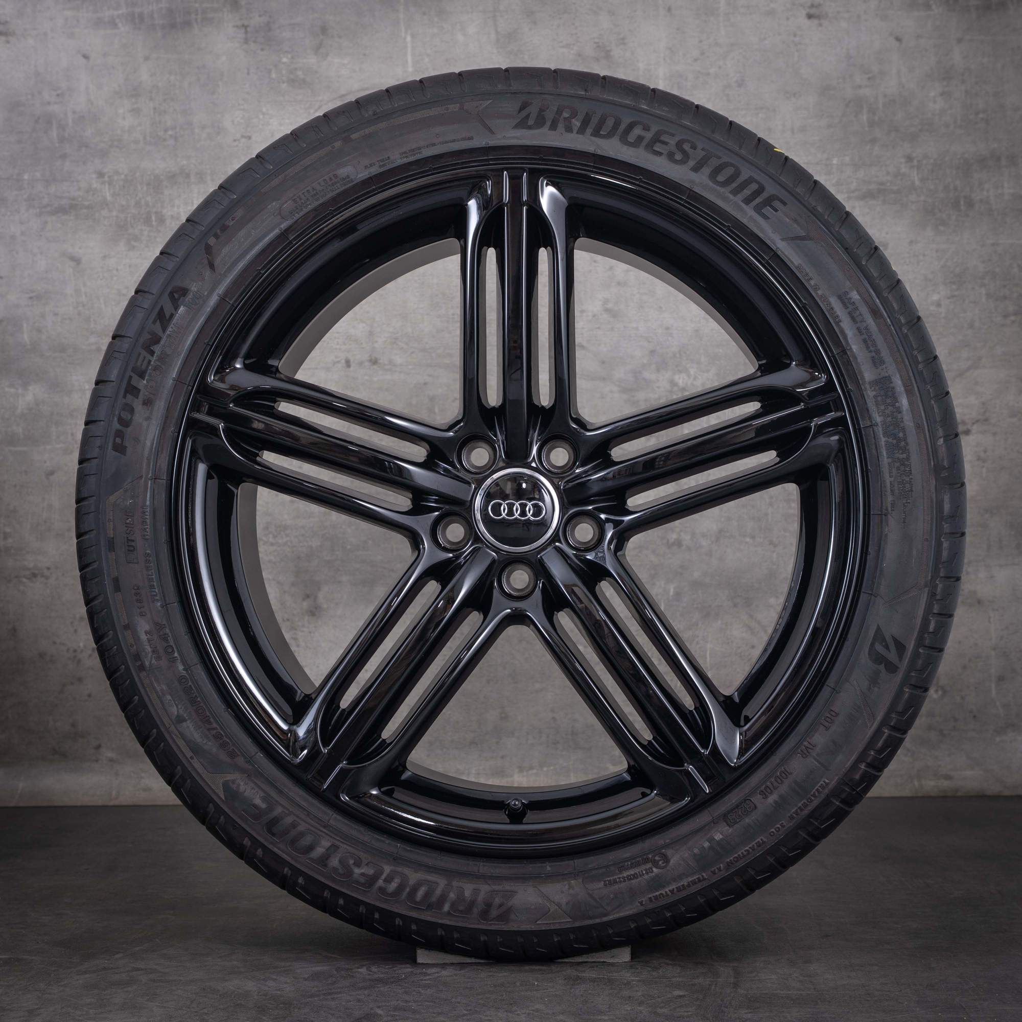 Original Audi A8 S8 Felgen 20 Zoll 4N D5 Sommerräder 4H0601025T schwarz glanz