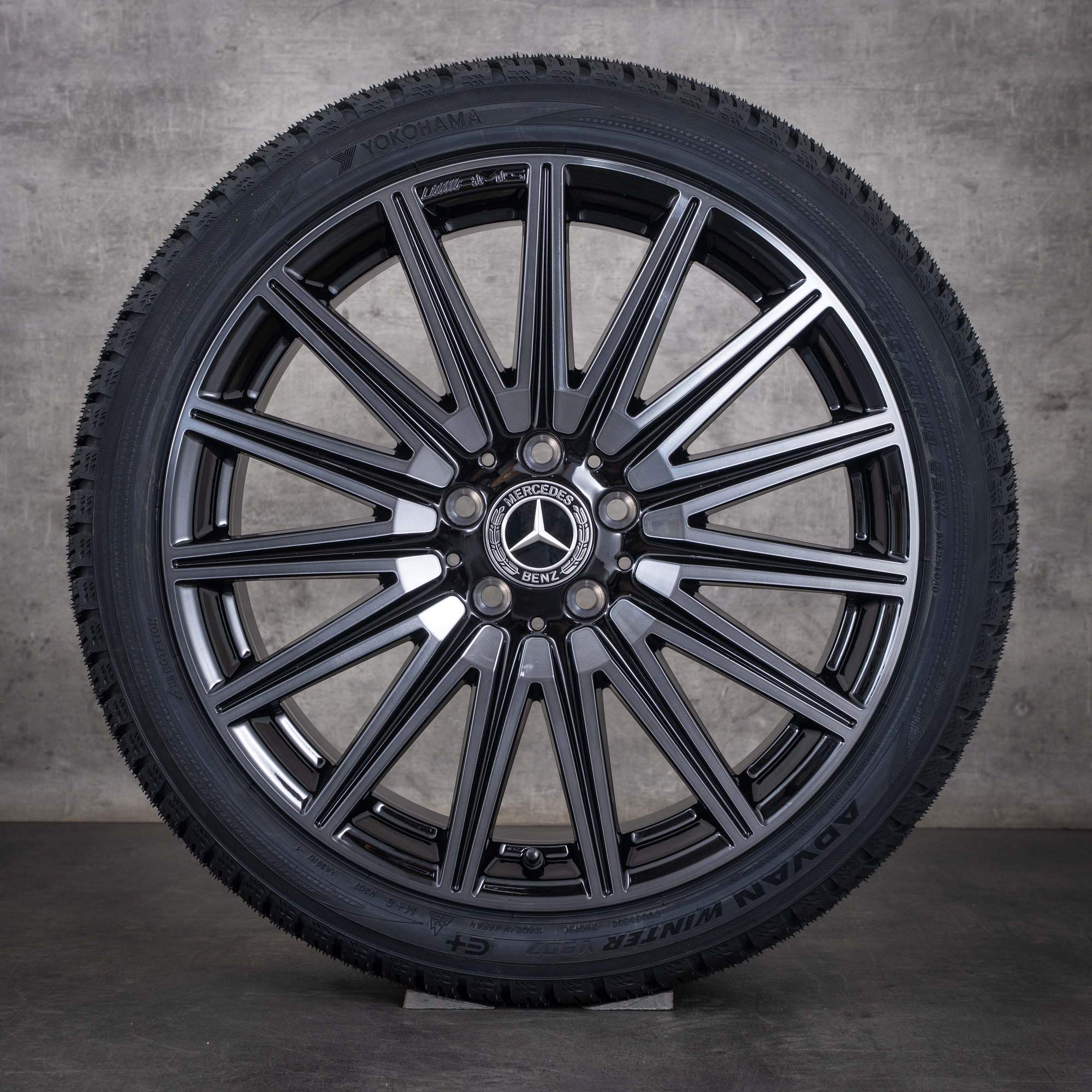 Alkuperäiset Mercedes Benz CLA EQ AMG talvirenkaat 19 tuumaa X174 C174 250+ 350 4Matic vanteet A1744014400 A1744014500 Kiillotettu musta UUDET