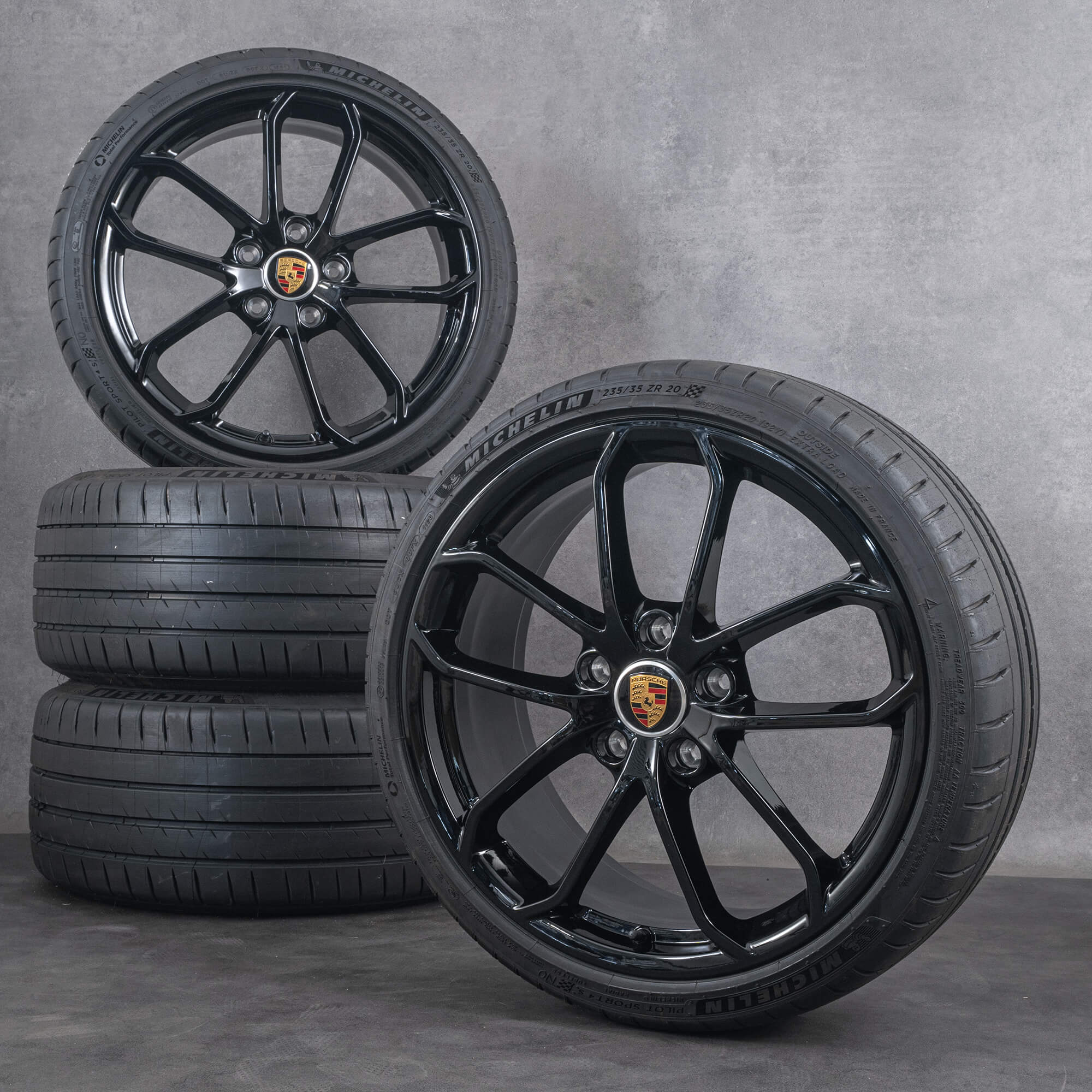 Original Porsche Cayman 982 718 fælge 20 tommer sommerhjul sommerdæk NY 041